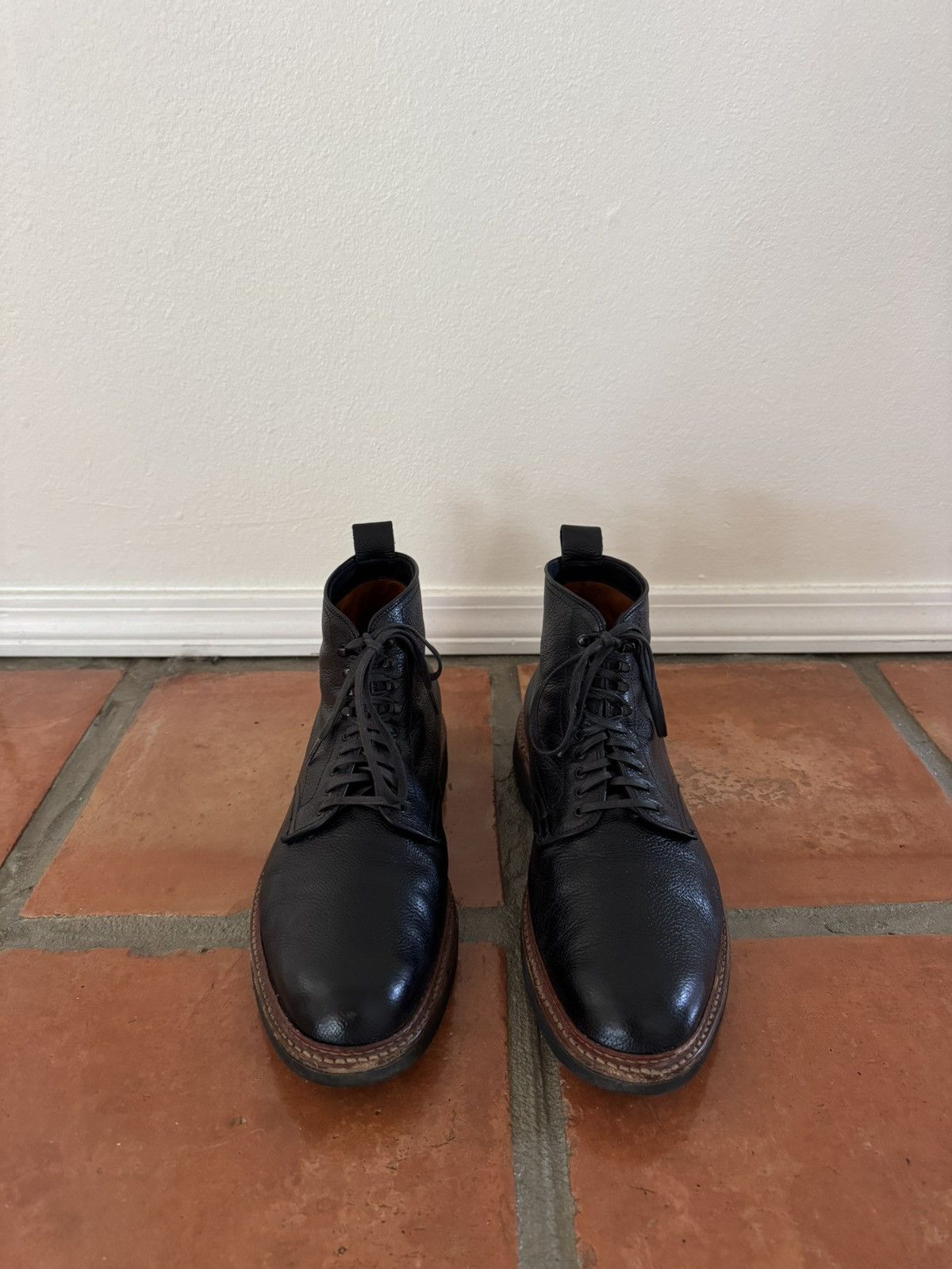 Alden Alden Plain Toe Wedge Boot D9841H Black Regina Grain Calf Size US 11 / EU 44 - 2 Thumbnail