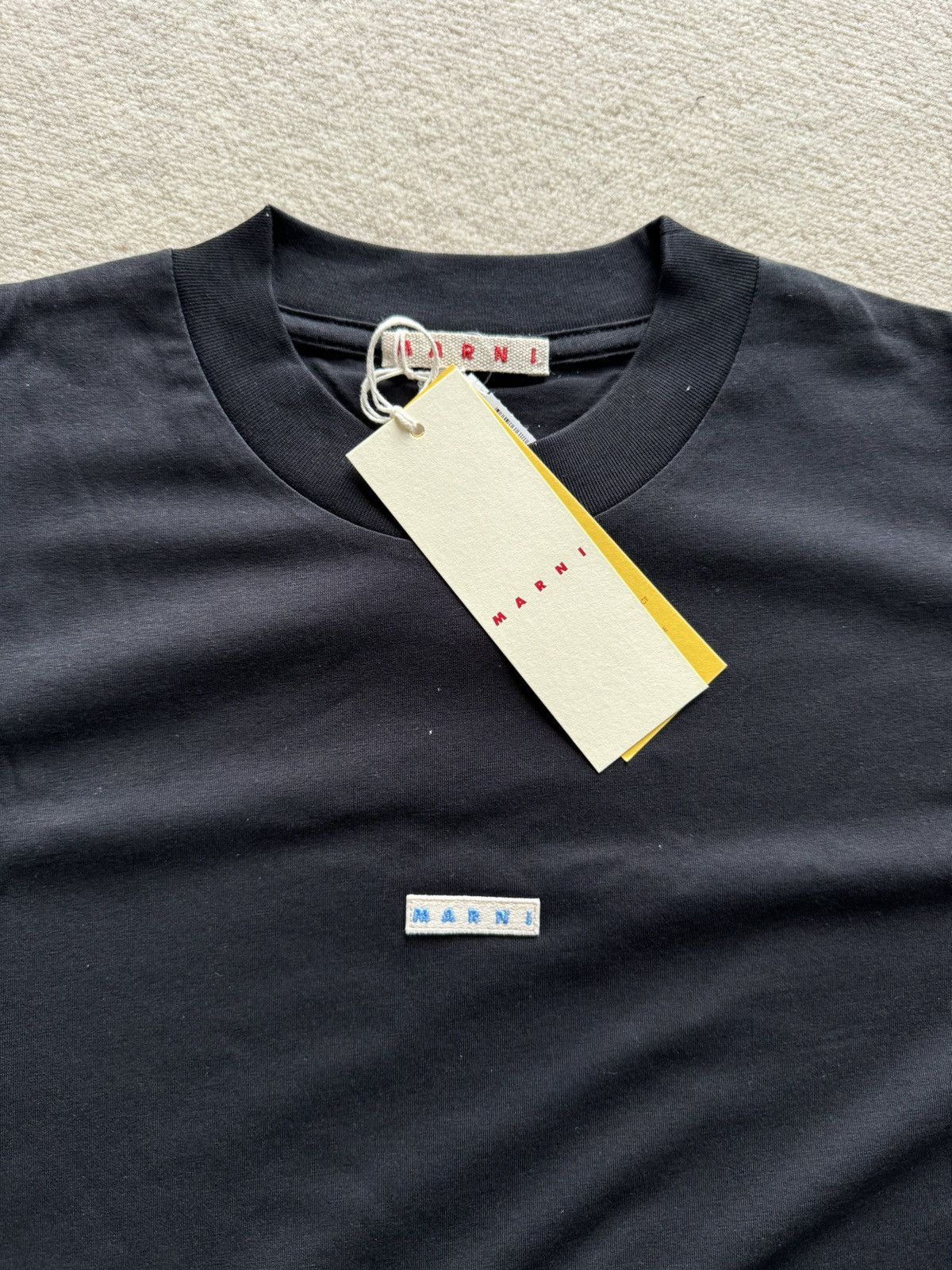 Marni NEW | BLACK LOGO TSHIRT SIZE 50 OVERSIZE Size US M / EU 48-50 / 2 - 4 Thumbnail