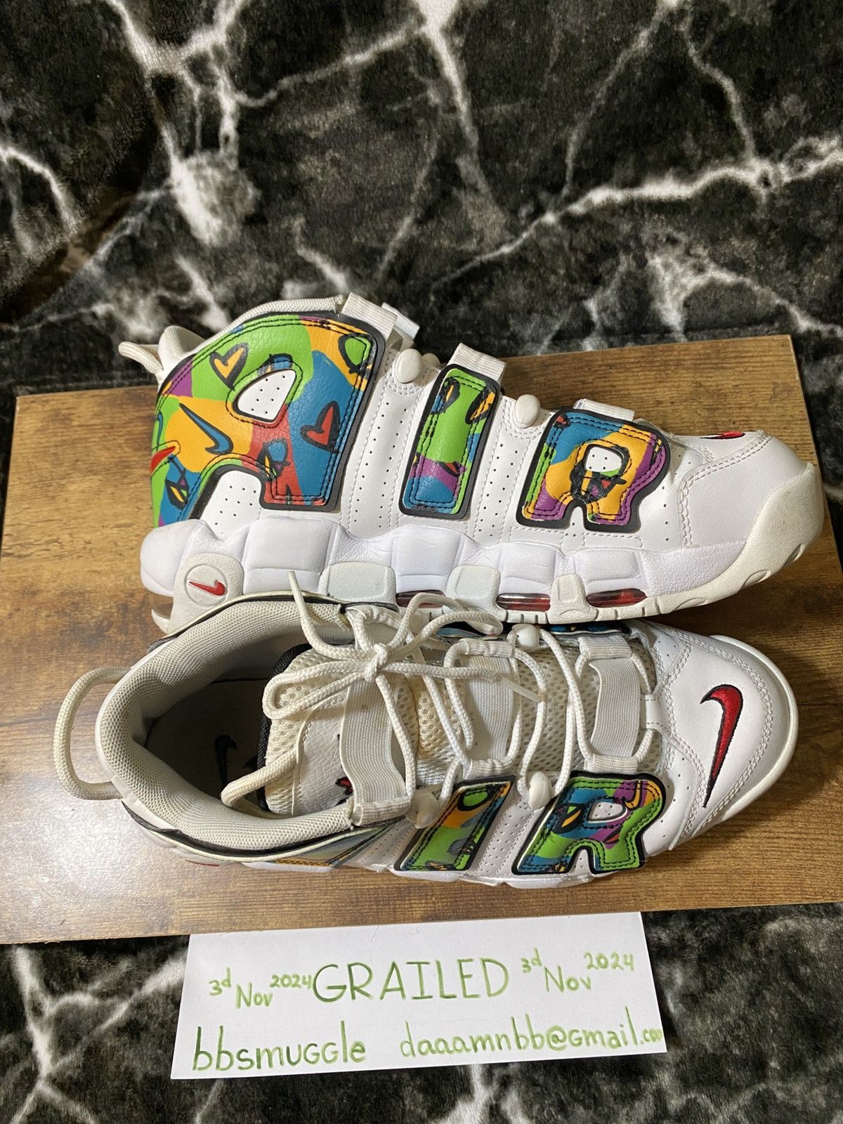 Nike Nike Air More Uptempo Peace Love Swoosh Size US 10 / EU 43 - 4 Thumbnail