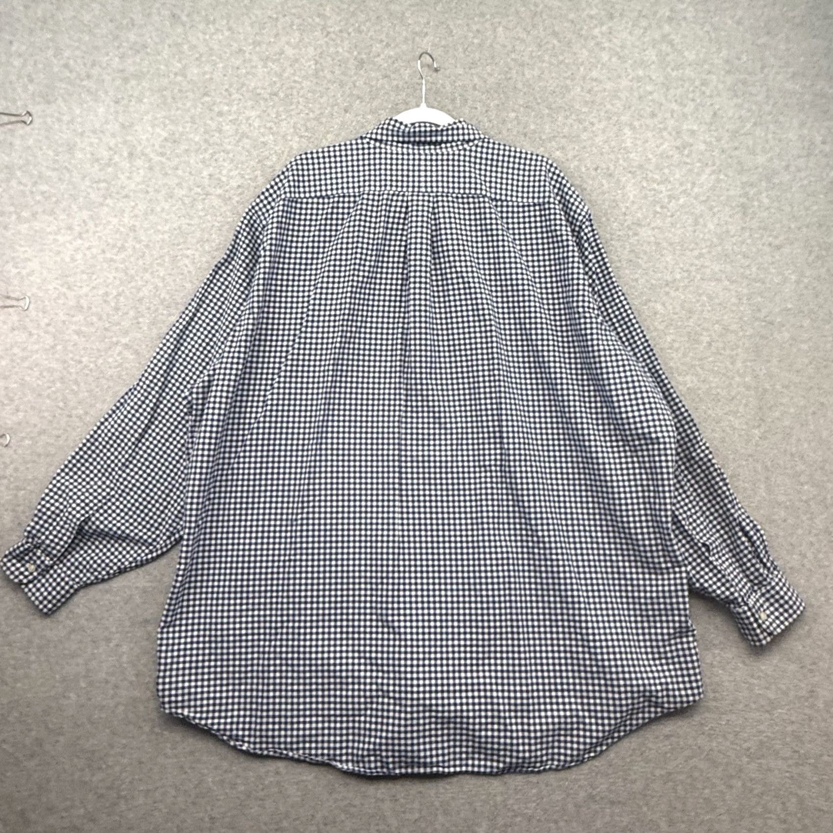 Polo Ralph Lauren Polo Ralph Lauren Mens 3XLT Blue White Gingham Check Button Shirt Flesh Pony Shirt Size US XXL / EU 58 / 5 - 7 Thumbnail