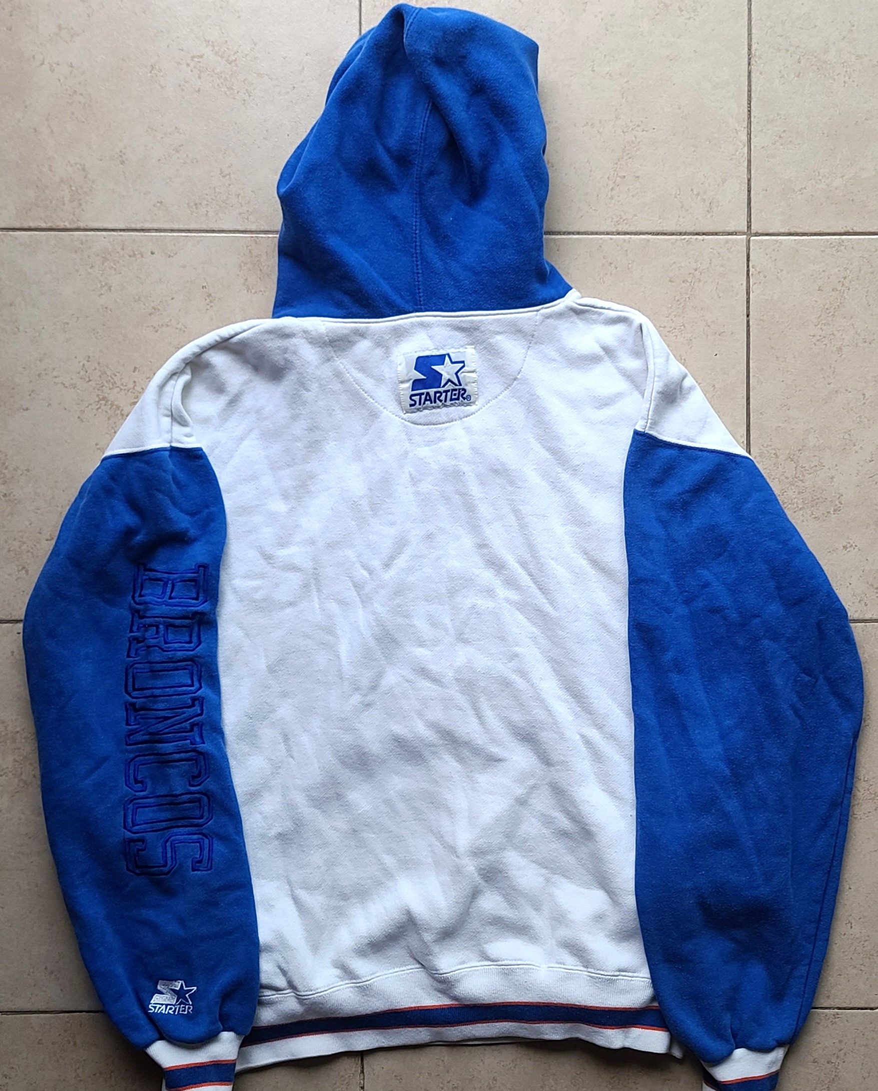 Starter Denver Broncos 90s STARTER hoodie M white NFL vtg Size US M / EU 48-50 / 2 - 6 Thumbnail