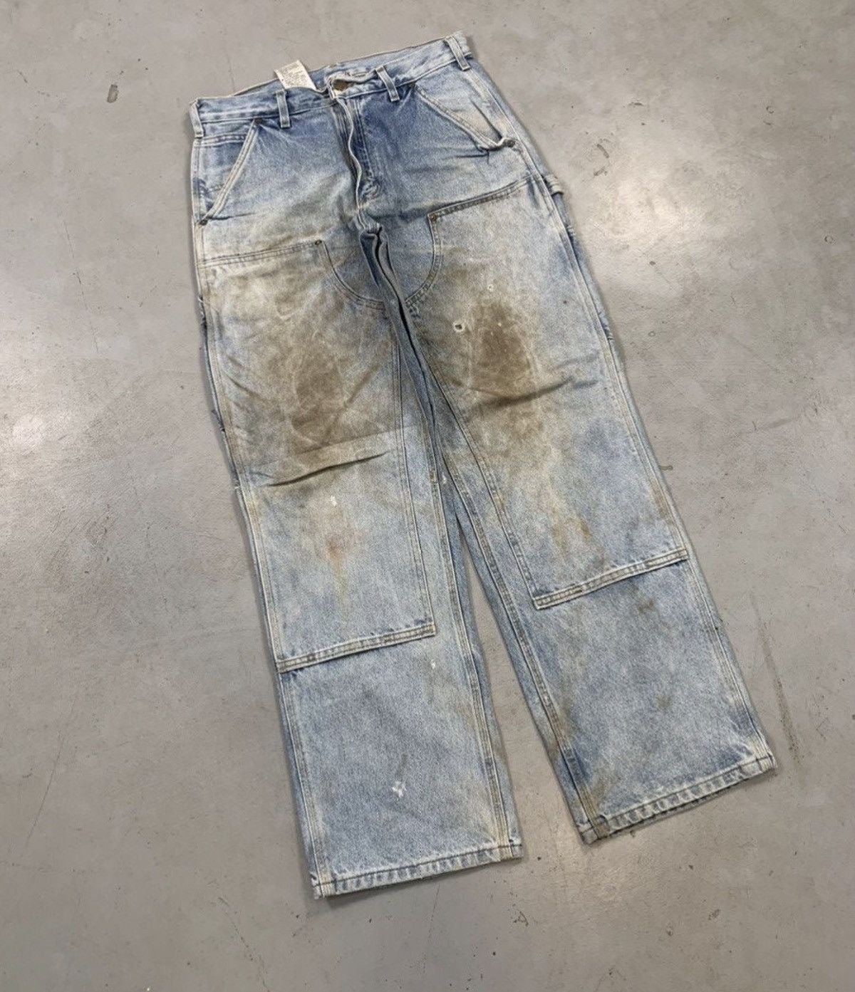 Carhartt Vintage carhartt b136 dst double knee denim Size US 32 / EU 48 - 1 Thumbnail