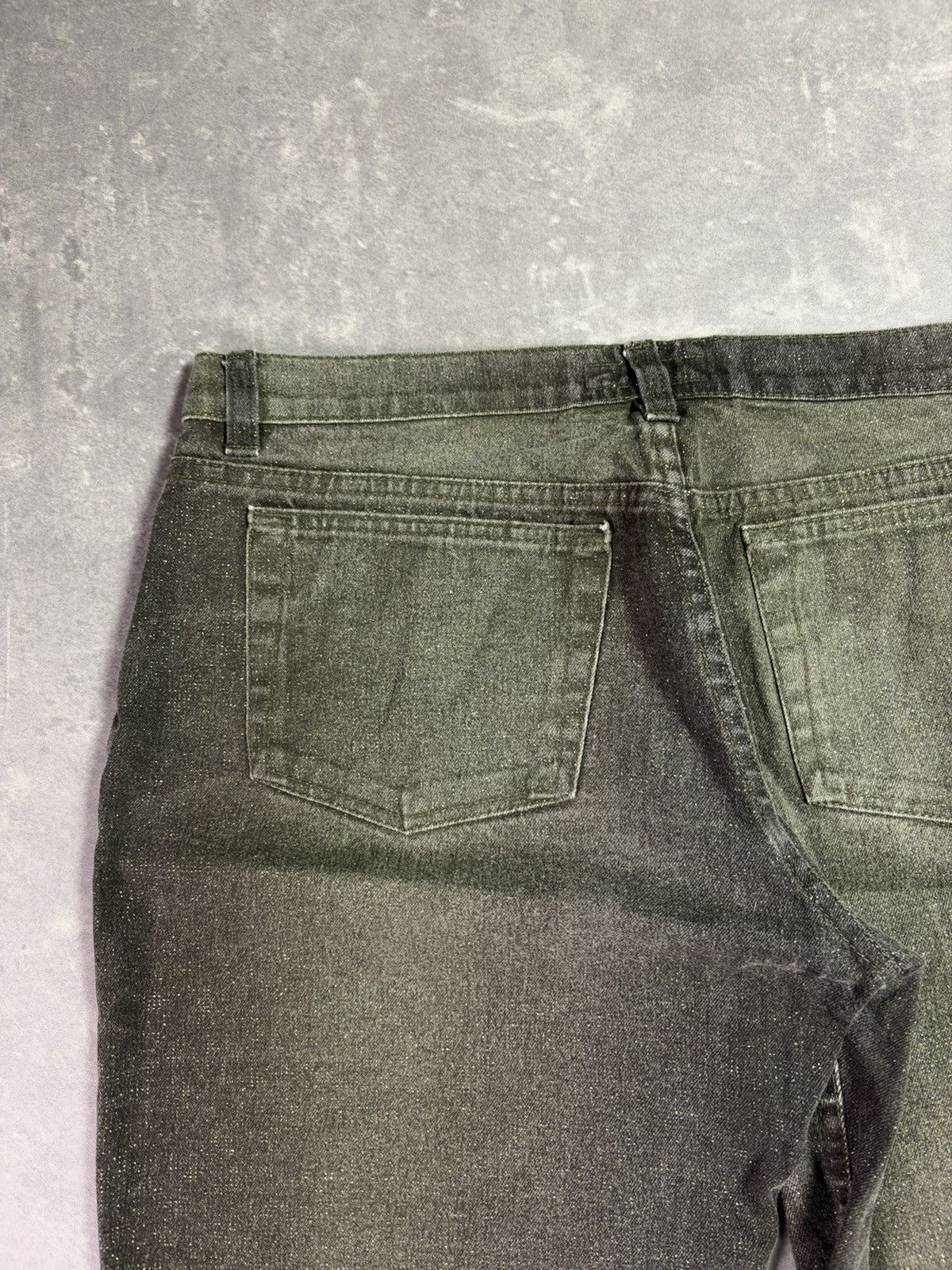 Roberto Cavalli 90s Roberto Cavalli Glitter Faded Wide Leg Denim Jeans XL Size US 34 / EU 50 - 12 Thumbnail