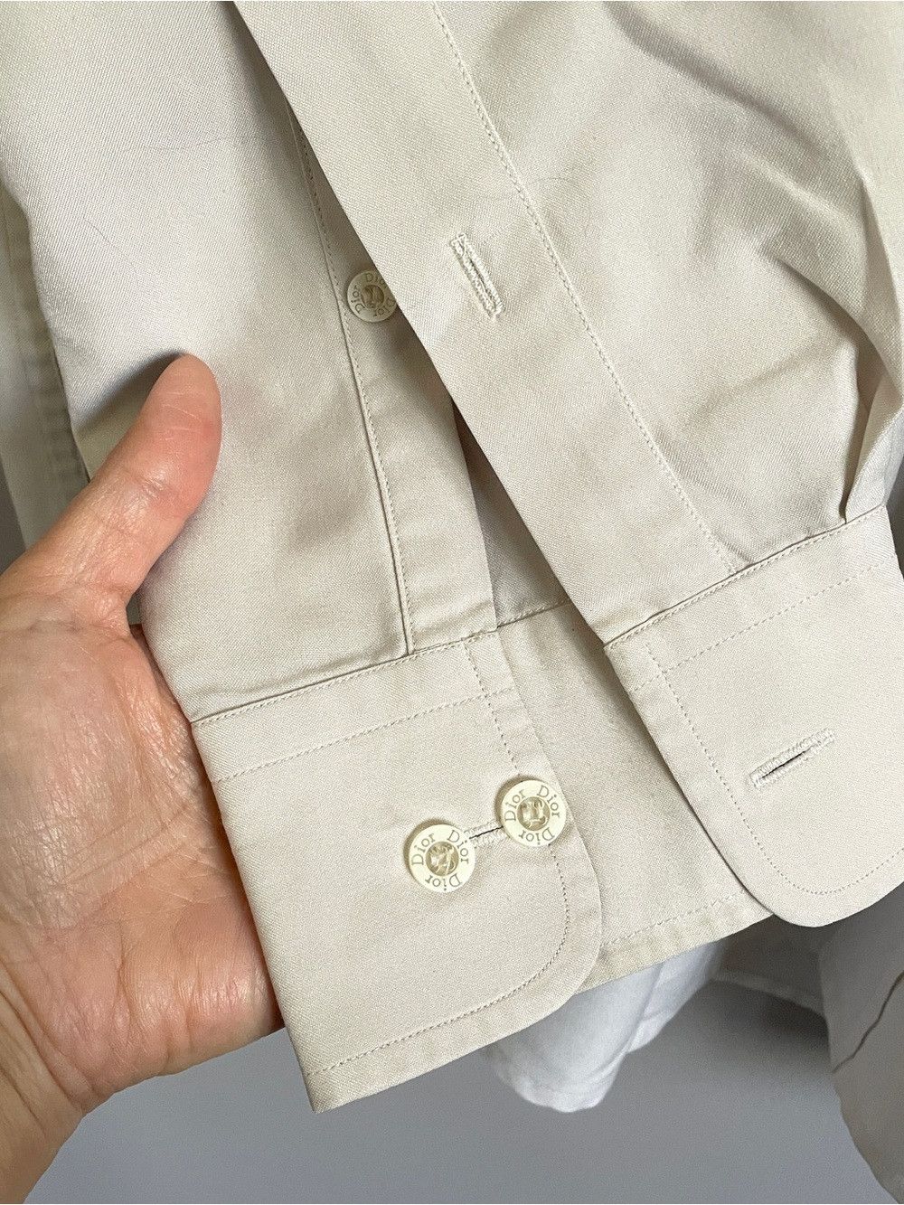 Christian Dior Monsieur Vintage Christian Dior Monsieur Gray Dress Shirt 🇫🇷 Size US L / EU 52-54 / 3 - 3 Thumbnail