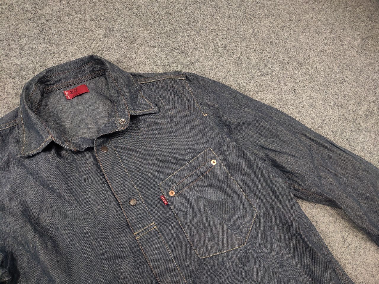 Levi's Vintage 90's Levi's Engineered Twisted Shirt Denim Pocket Size US M / EU 48-50 / 2 - 4 Thumbnail