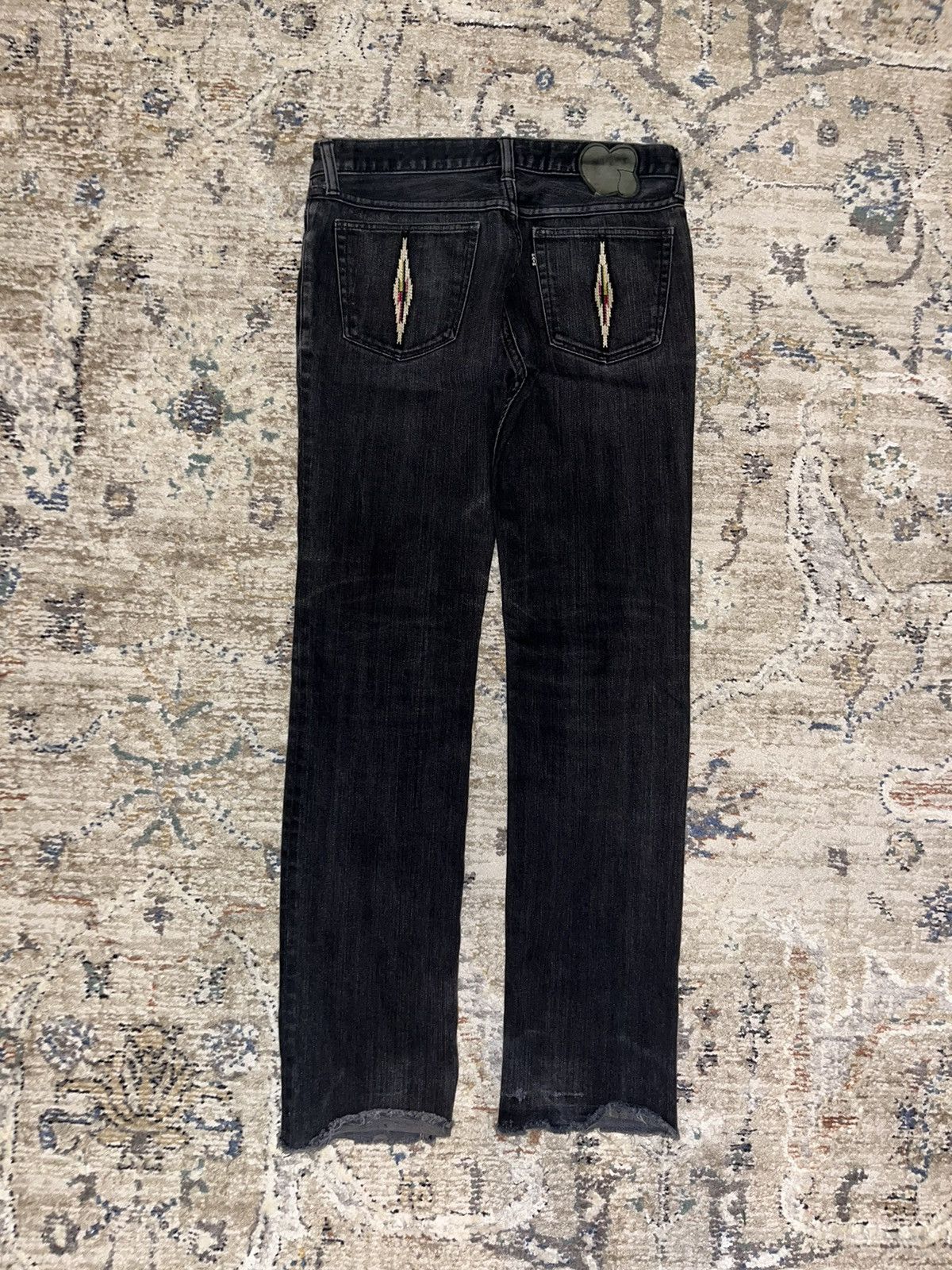 Number (N)ine OG Number (N)ine AW05 Crying Heart Patch Ortega Pain Denim Size US 30 / EU 46 - 3 Thumbnail