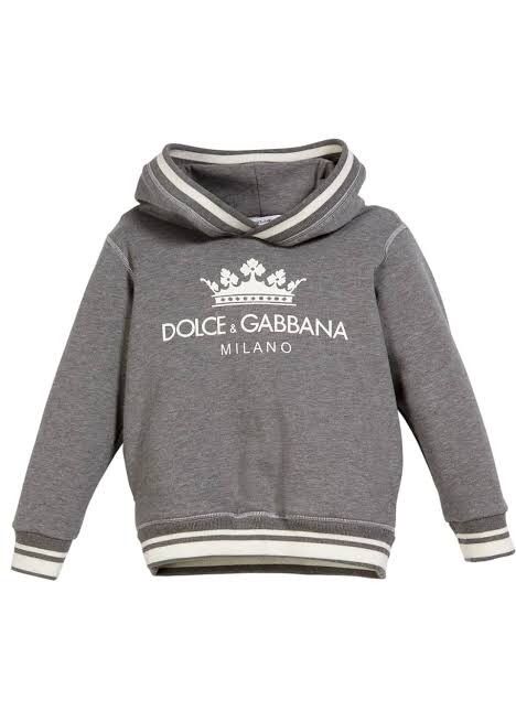DOLCE AND GABBANA KNITWEAR CROWN LOGO HOODIE