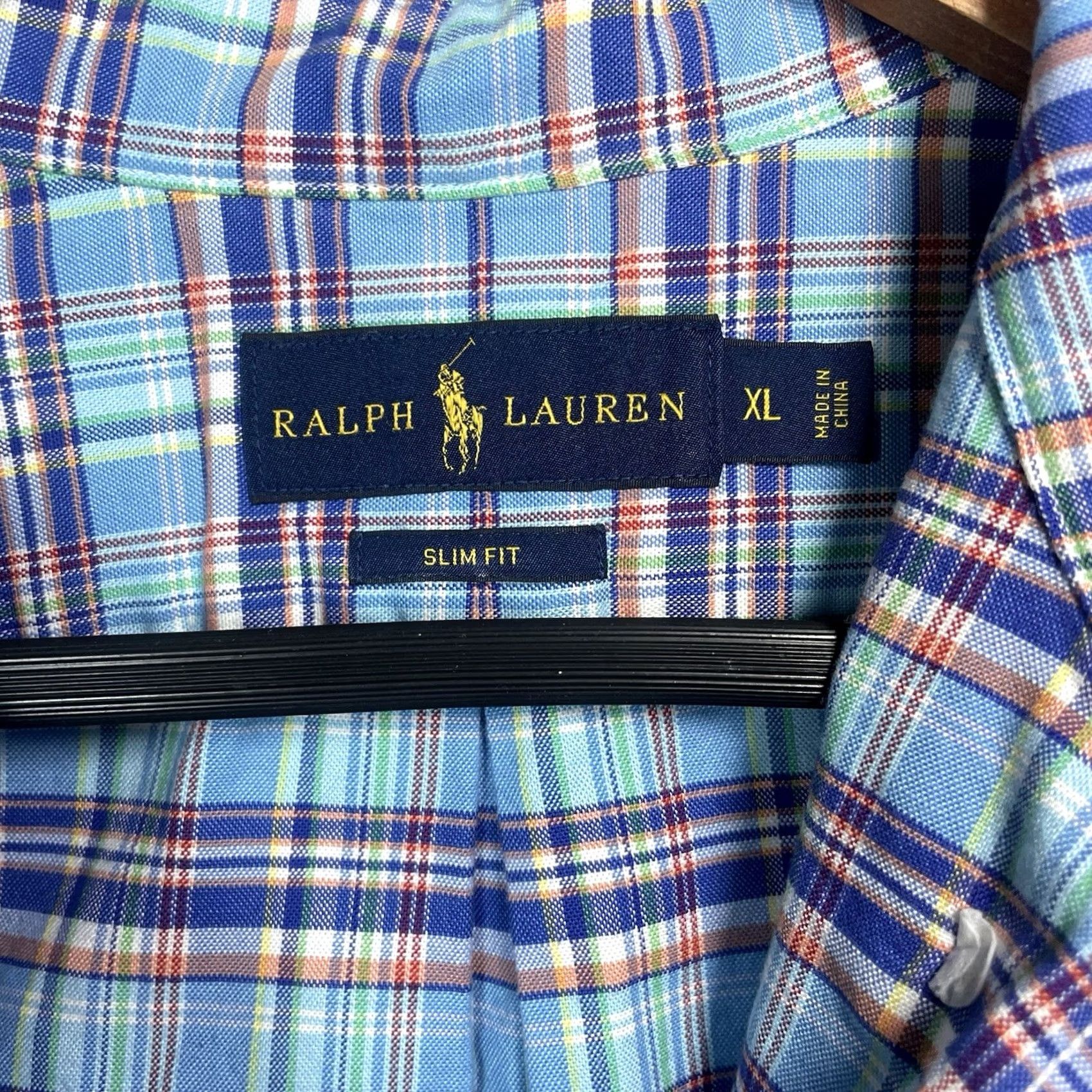 Ralph Lauren Ralph Lauren Slim fit Light Blue Plaid Long Sleeve Button-Up Shirt XL Mens Size US XL / EU 56 / 4 - 4 Thumbnail