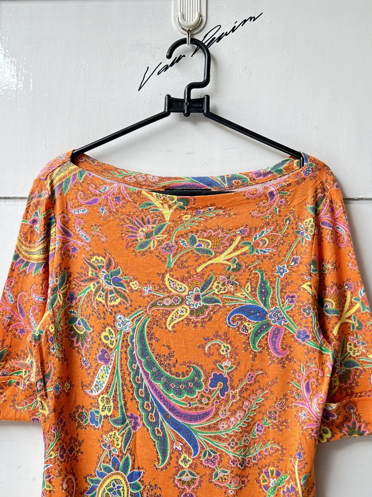 Ralph Lauren RALPH LAUREN Paisley Bandana Motive Orange T-shirt Size US XS / EU 42 / 0 - 11 Thumbnail