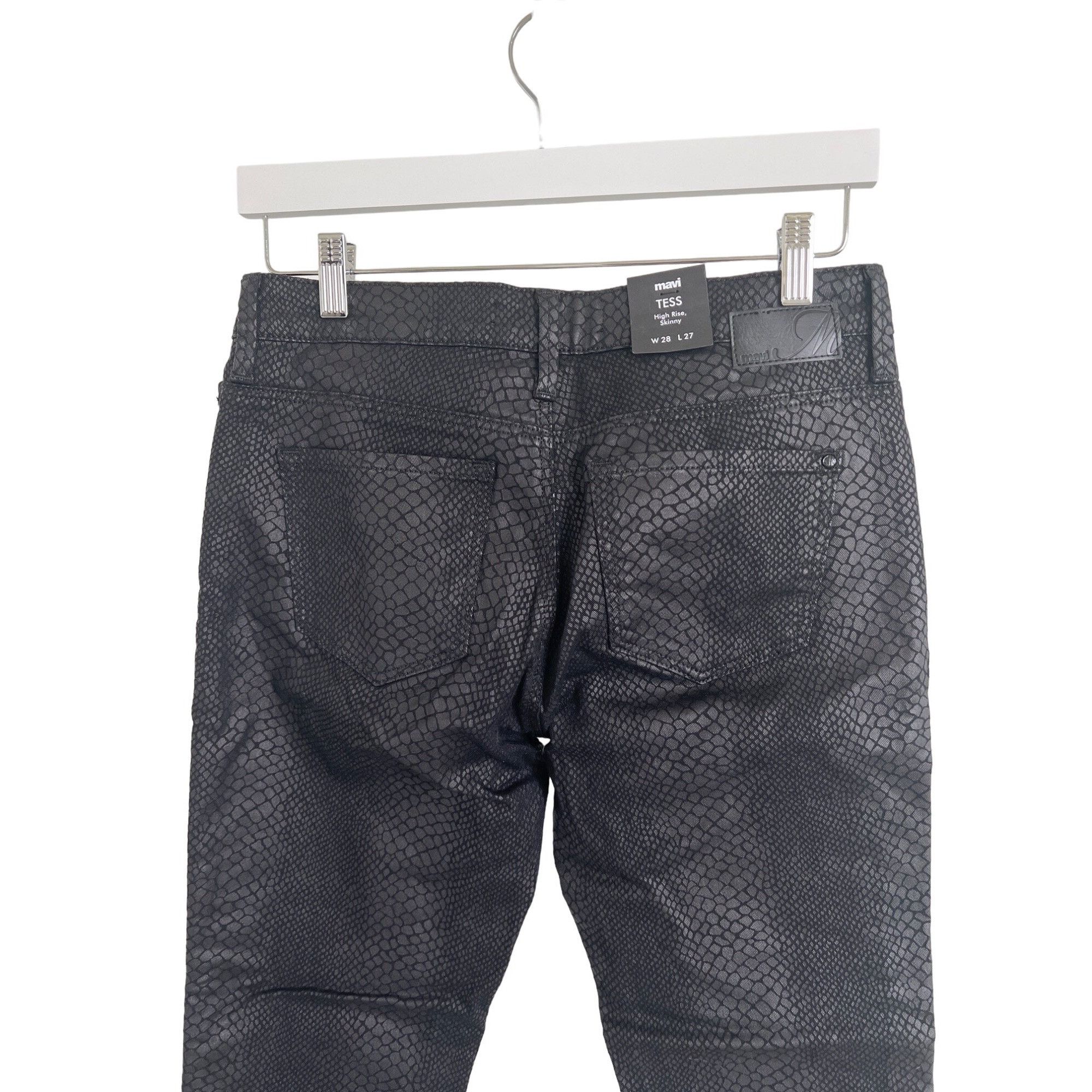 Mavi Mavi Tess Black Snake Print Skinny Jeans Size 28" / US 6 / IT 42 - 6 Thumbnail