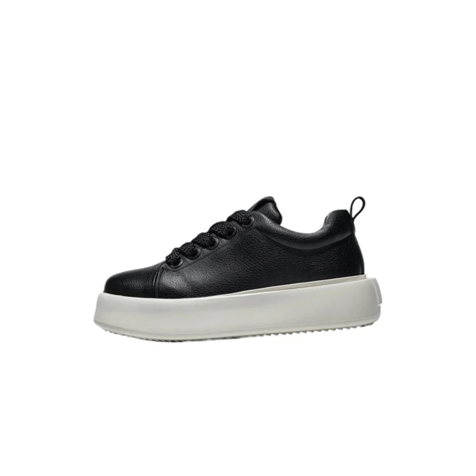 Elevated Leather Platform Sneakers