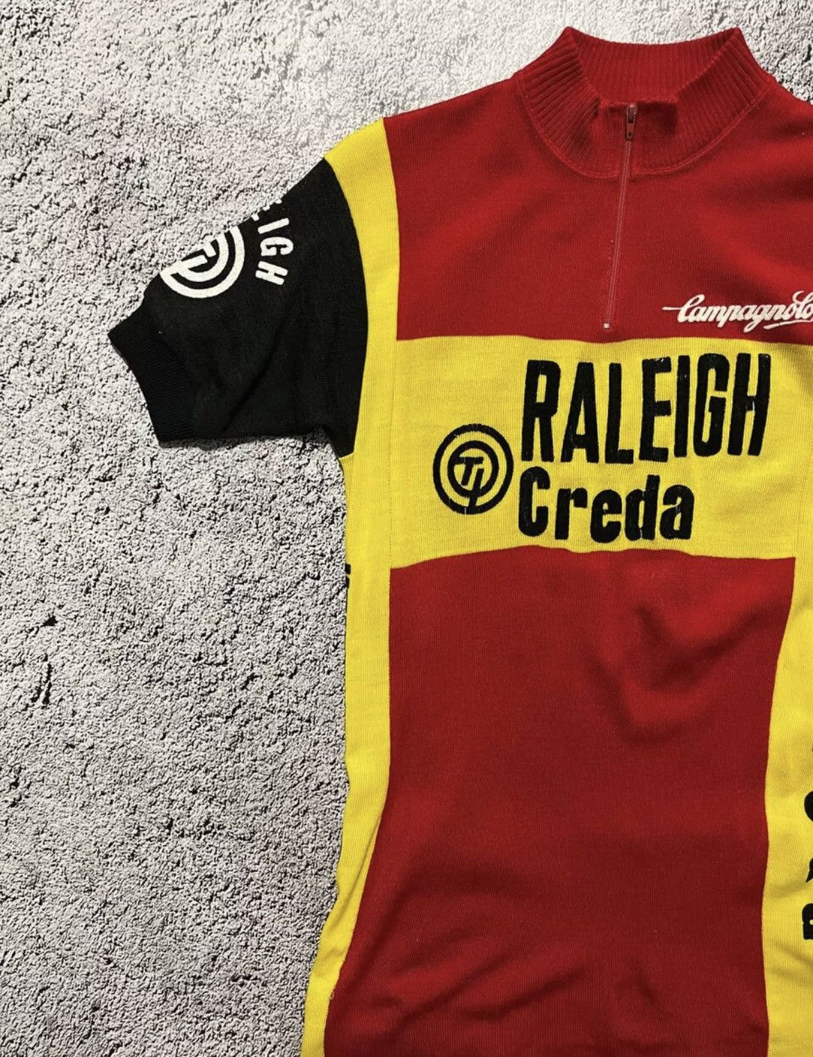 Vintage Vinatge 70's Raleigh Creda Acrylic Heroic Cycling Jersey Size US L / EU 52-54 / 3 - 3 Thumbnail