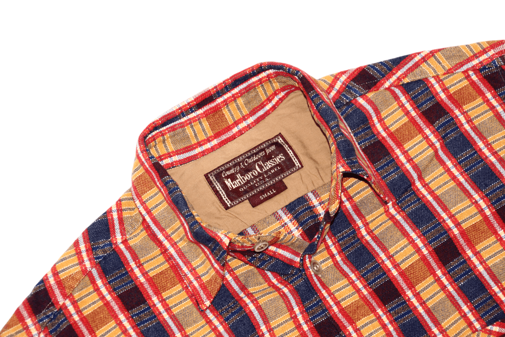 Marlboro Y2k Marlboro Classics Plaid Check Rugged Flannel Shirt Size US S / EU 44-46 / 1 - 1 Thumbnail