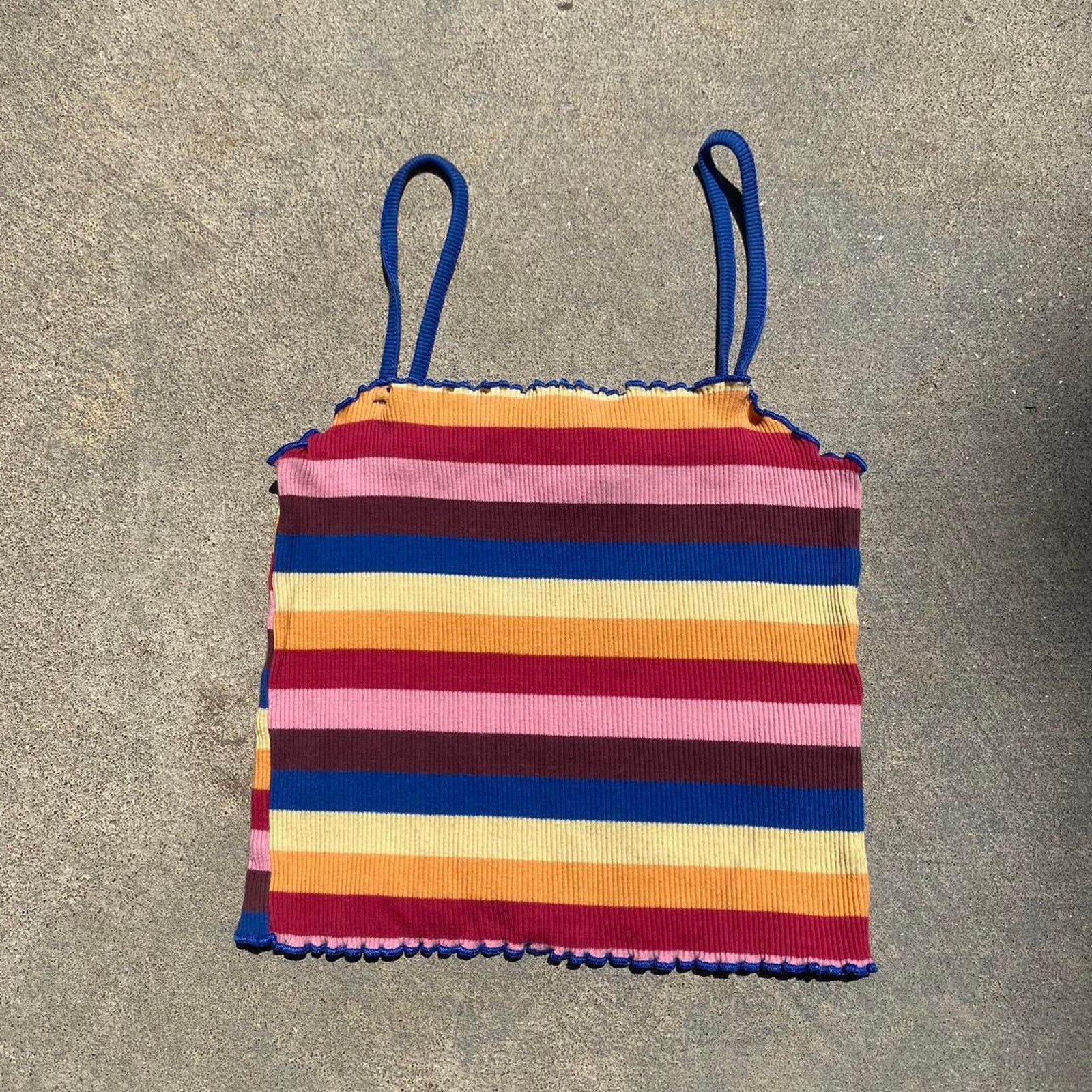 Topshop Multicoloured striped tank top Size S / US 4 / IT 40 - 1 Thumbnail