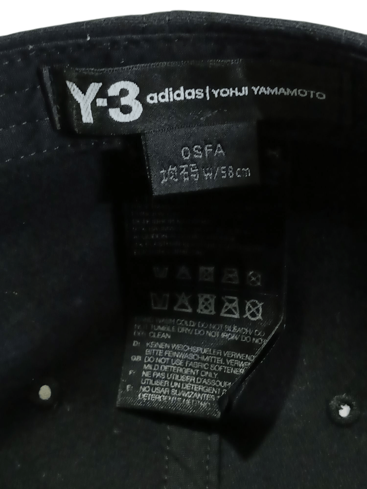 Adidas × Y-3 × Yohji Yamamoto Y-3 Adidas Yohji Yamamoto Full Black Baseball Cap Size ONE SIZE - 6 Thumbnail