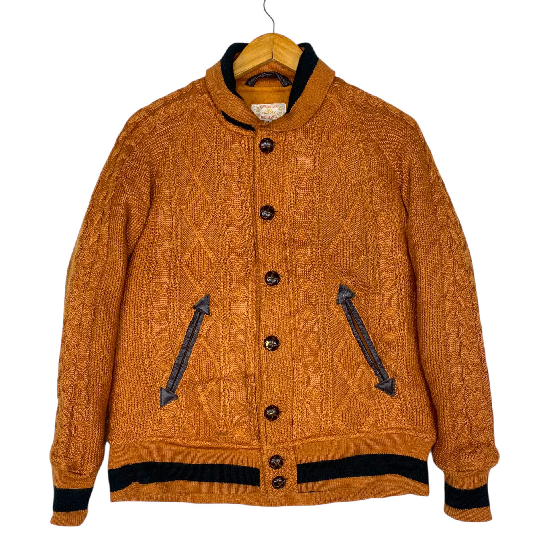 Japanese Brand 💥 Joey Factory Cableknit Button Cardigan Jacket Size US S / EU 44-46 / 1 - 1 Thumbnail