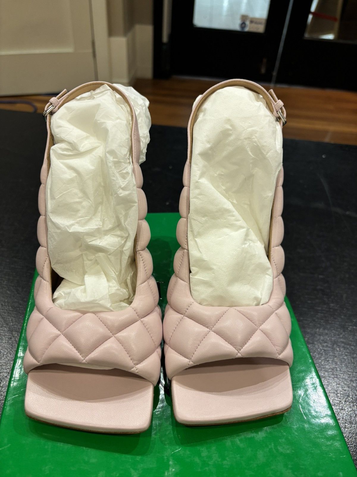 Bottega Veneta Bottega Veneta Padded Leather Heels Pink Size US 10 / IT 40 - 4 Thumbnail