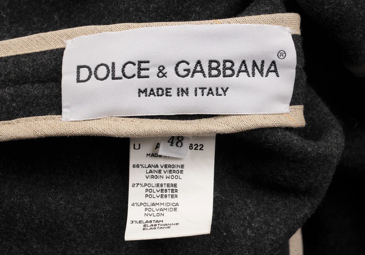 Dolce & Gabbana Wool Blend Patch Pocket Jacket Charcoal Size 48 Size US M / EU 48-50 / 2 - 14 Thumbnail