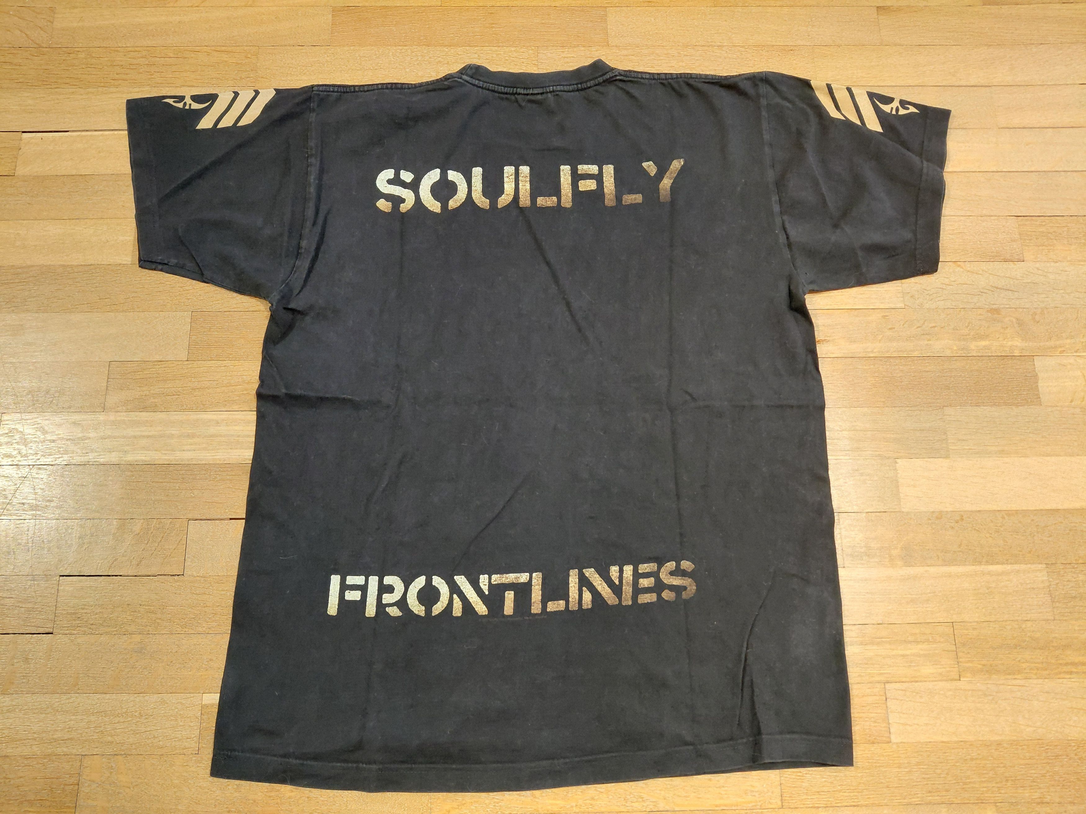 Band Tees Soulfly Frontline Vintage 2005 Shirt Heavy Metal Size L Size US L / EU 52-54 / 3 - 6 Thumbnail