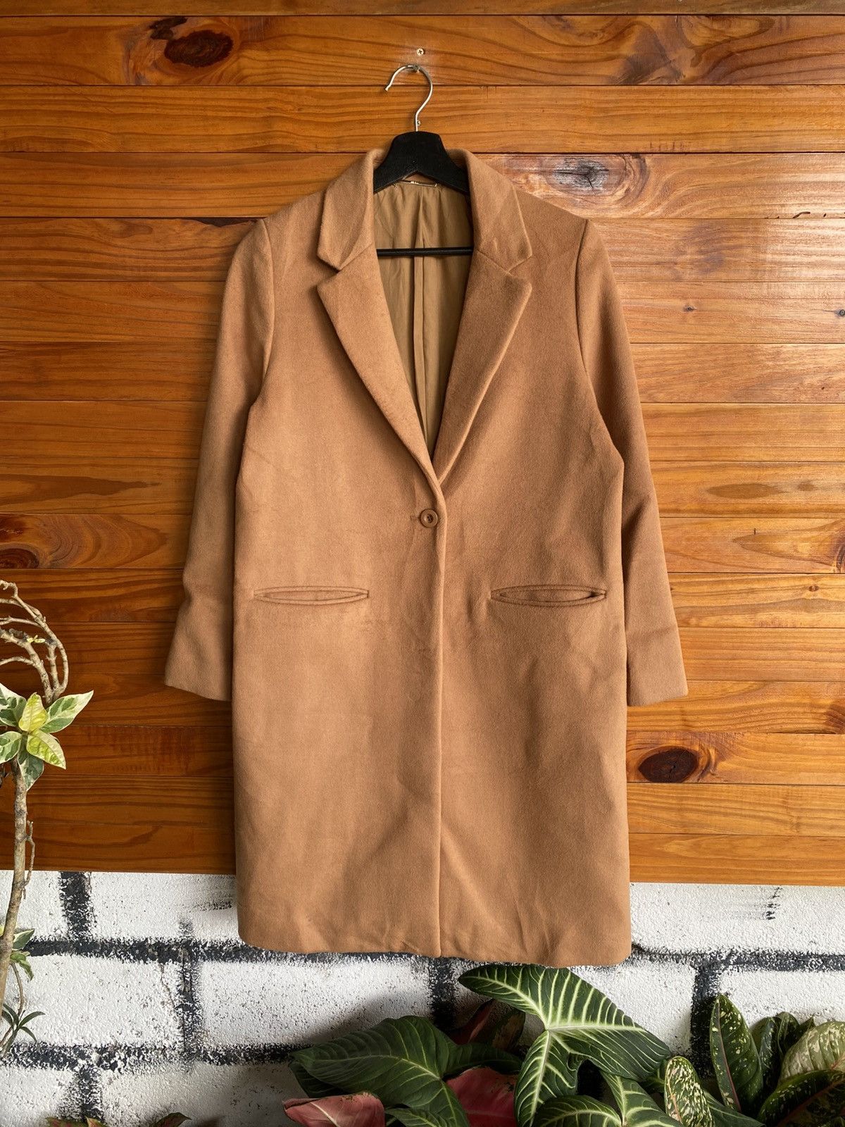 Japanese Brand Mila Owen Camel Wool Blend Tailored Coat | Japanese Fashion Size S / US 4 / IT 40 - 3 Thumbnail