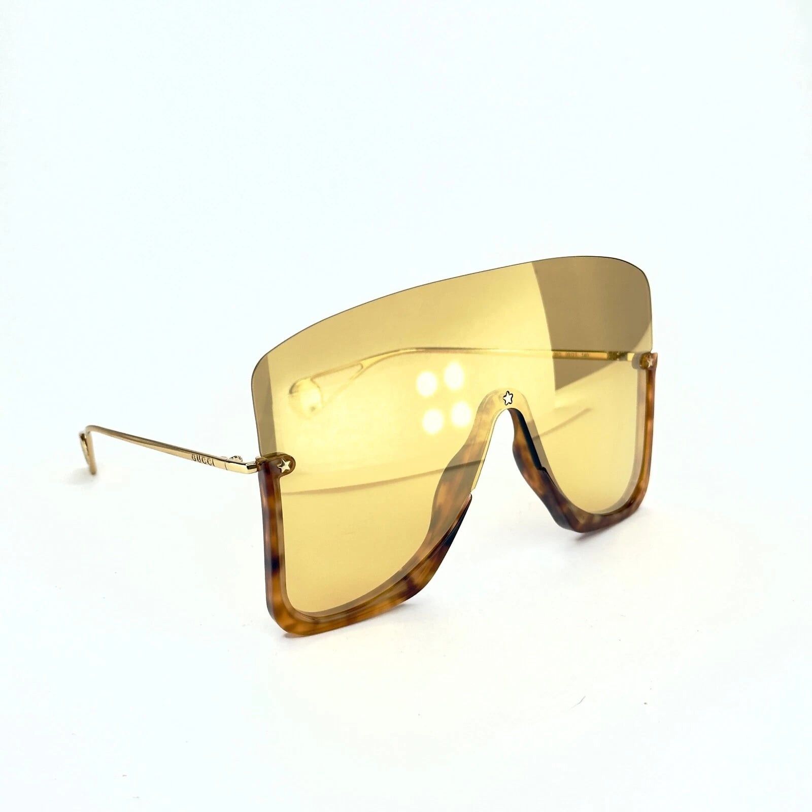 Gucci GUCCI GG0540S STAR 0540 Blonde Mirrored Sunglasses 003 Size ONE SIZE - 7 Thumbnail