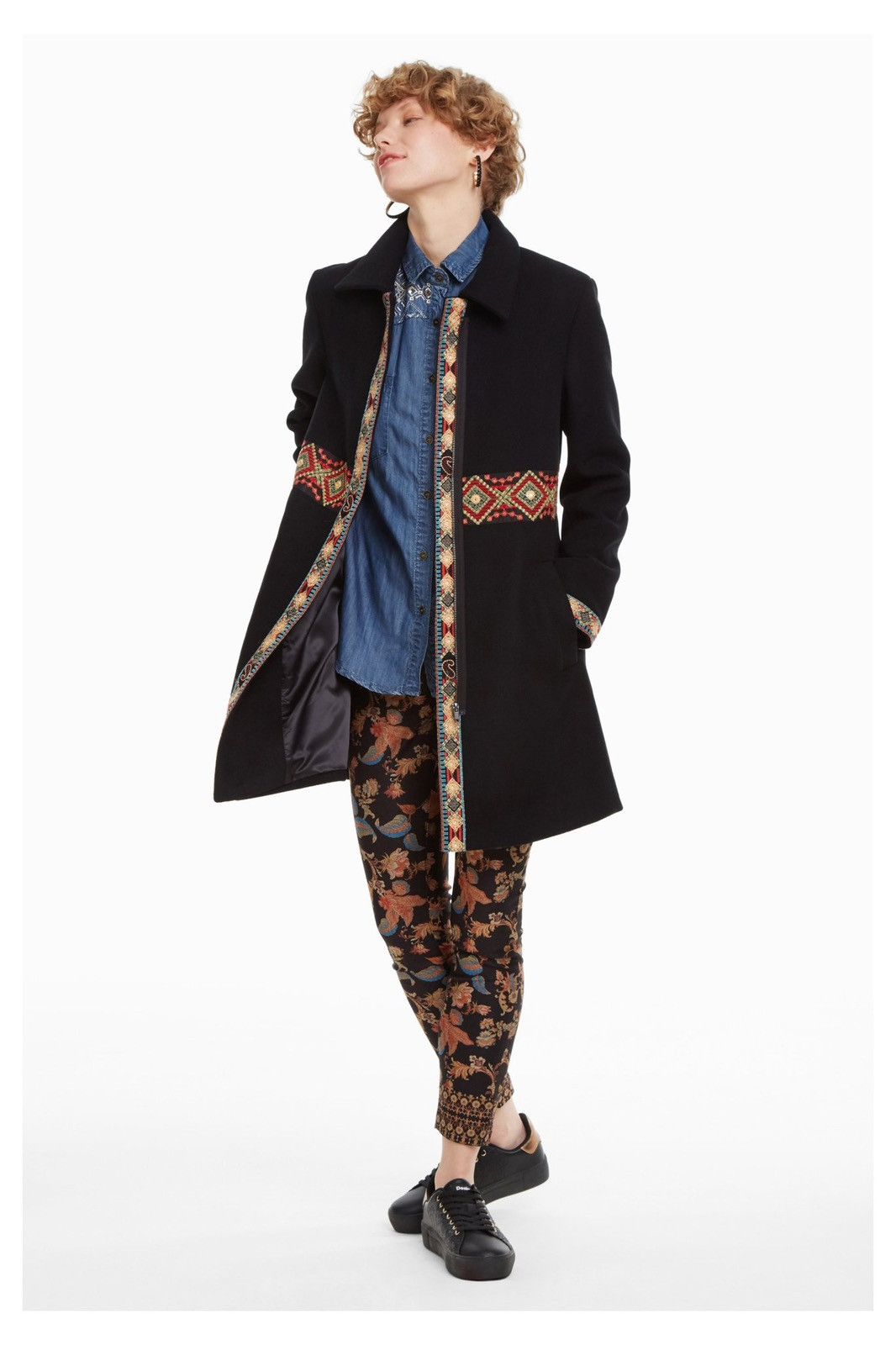 Desigual Desigual ElisabethCoat Wool Full Zip Jacket RRP - 360$ Size L / US 10 / IT 46 - 4 Thumbnail