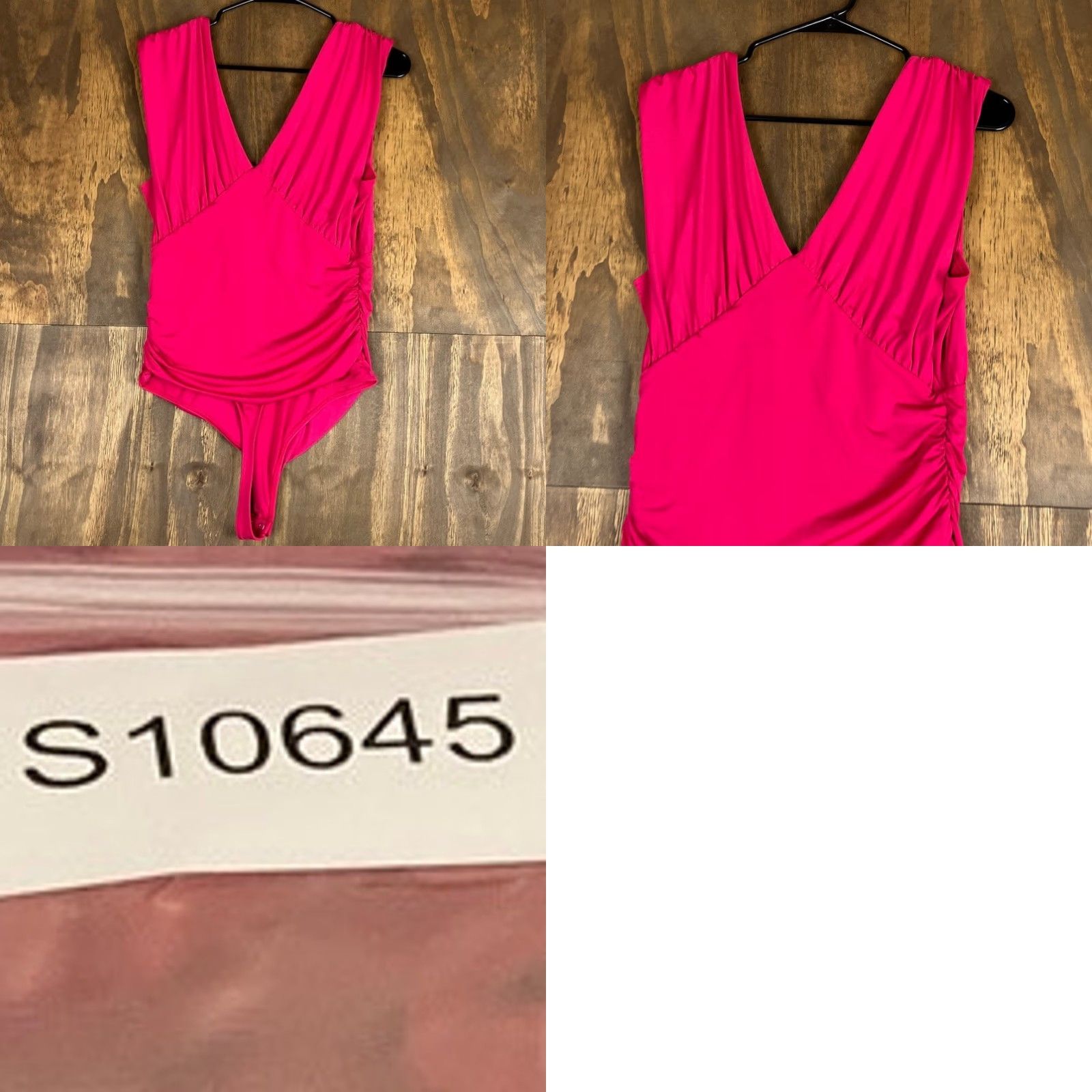 Express Express Bodysuit Womens Pink V Neck Sleeveless Runched Stretch L Size L / US 10 / IT 46 - 8 Thumbnail