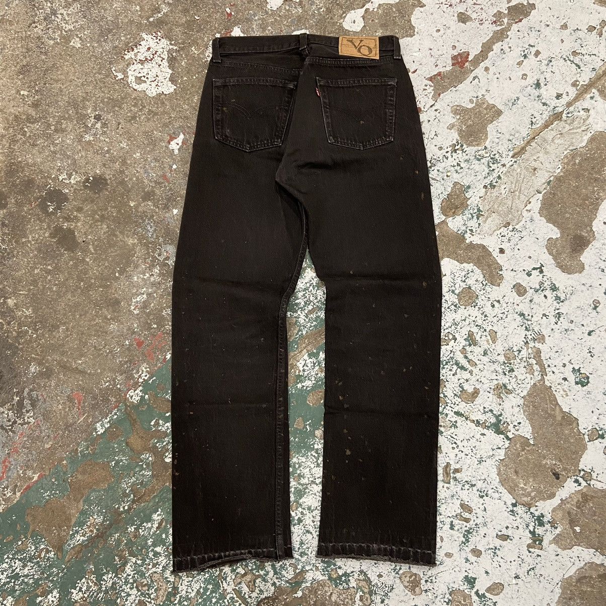 Levi's × Vintage Vintage 1990s Levi's Paint Splatter Black Denim Jeans Size US 29 - 1 Thumbnail