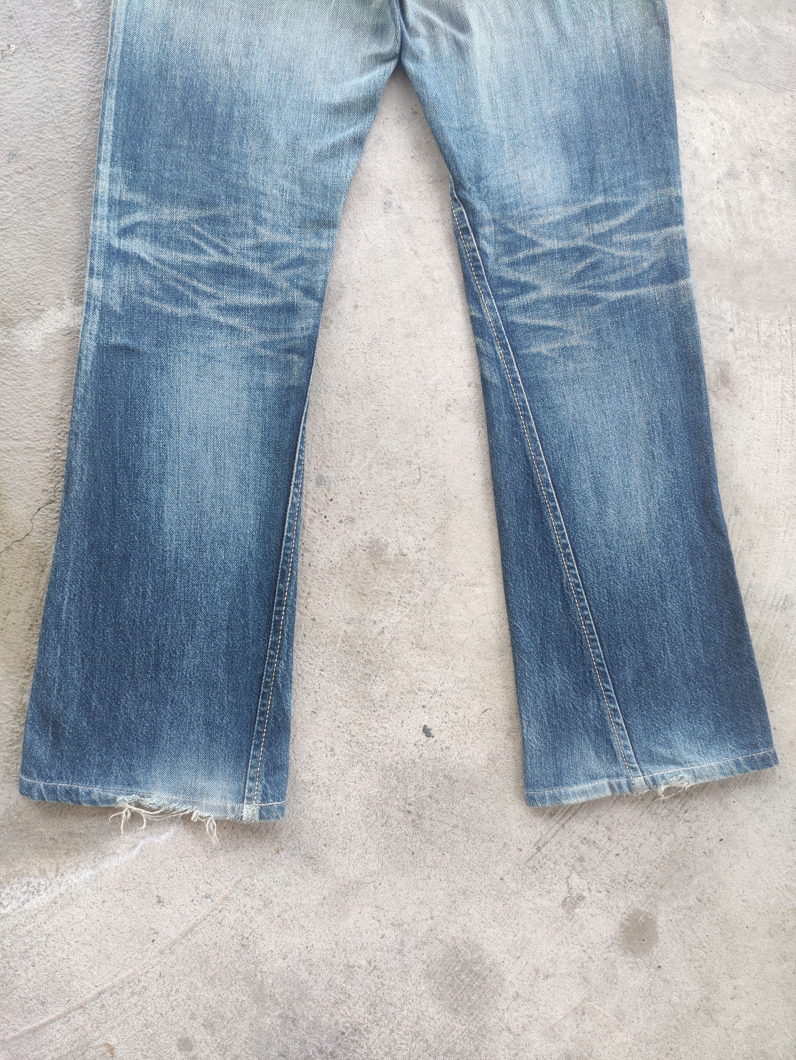 Vintage Edwin Japan Flare Distressed Faded Denim