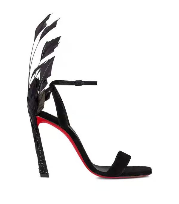 Christian Louboutin o1s1wg110225 Condora Queen Heeled Sandal in Black Size US 8 / IT 38 - 2 Thumbnail