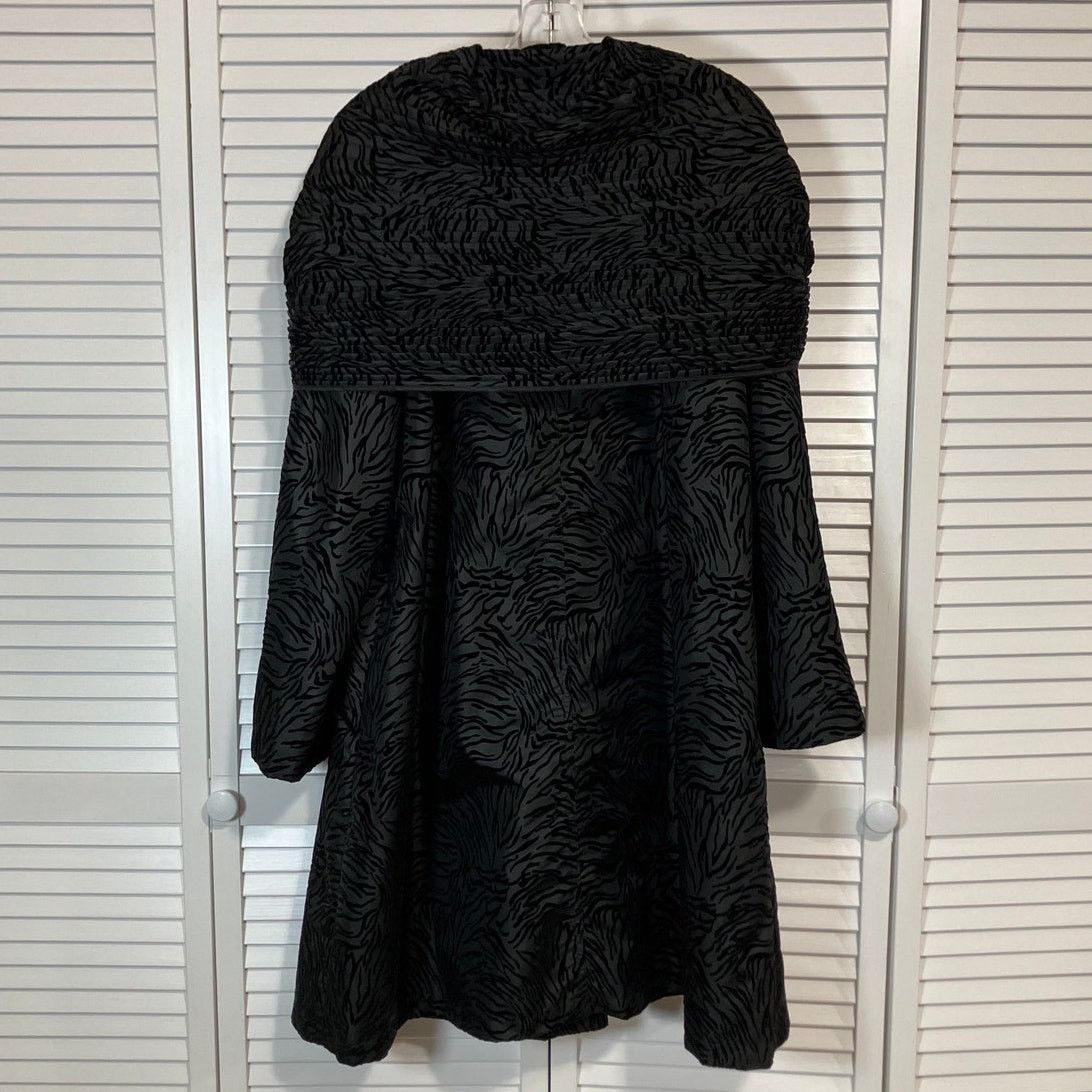 Other Gallery Vintage Flocked Black Velvet Old Hollywood Coat L Size L / US 10 / IT 46 - 2 Thumbnail