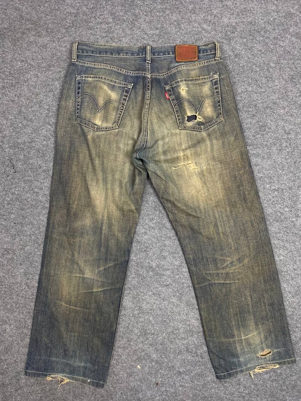 Levi's vintage levis 503 rusty distressed denim nice design Size US 35 - 2 Thumbnail