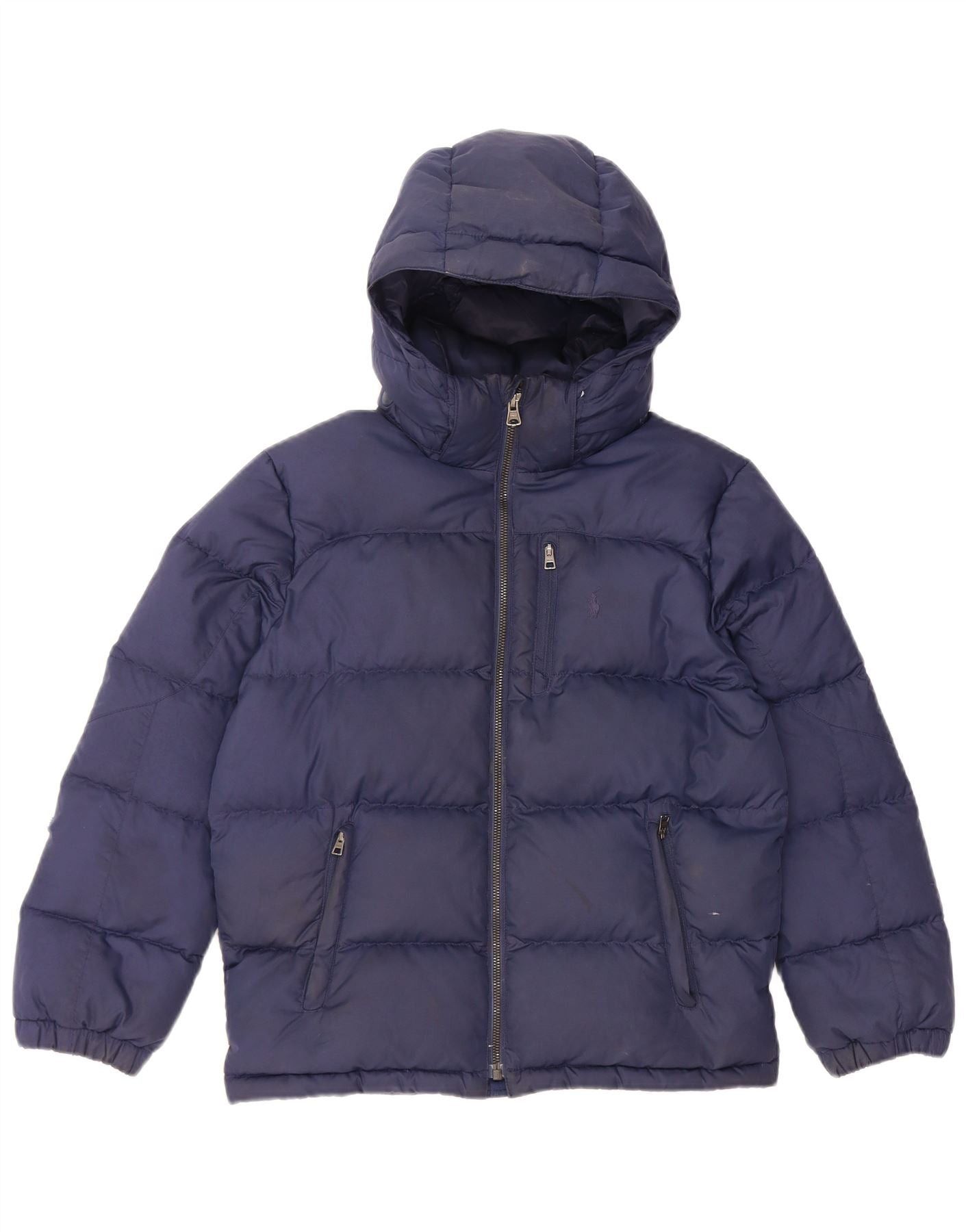Polo Ralph Lauren Boys Hooded Padded Jacket 10-11 Years Medium Navy Blue Size M / US 6-8 / IT 42-44 - 1 Thumbnail