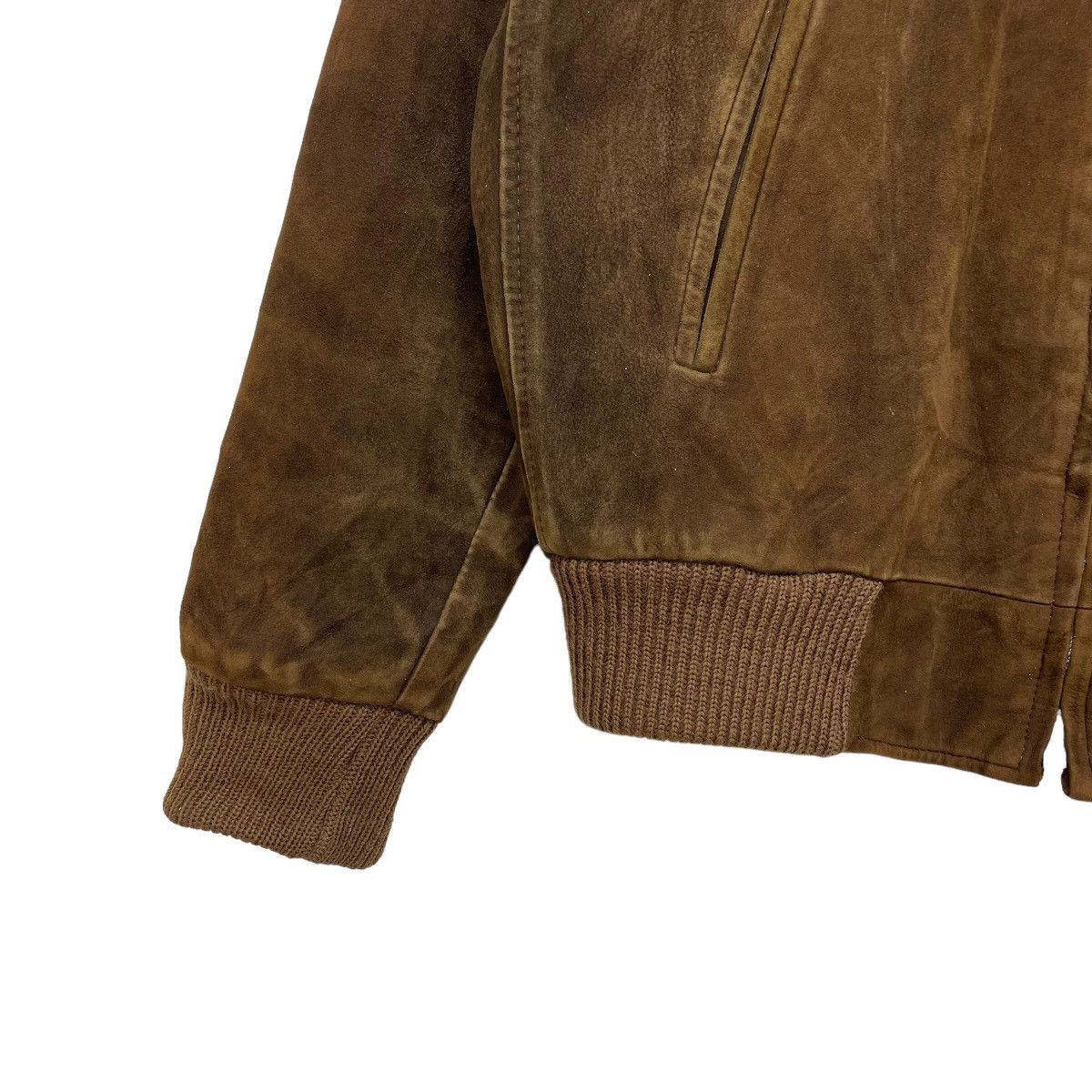 Genuine Leather 💥Japanese Brand MITSUKOSHI Suede Leather Bomber Jacket Size US M / EU 48-50 / 2 - 5 Thumbnail