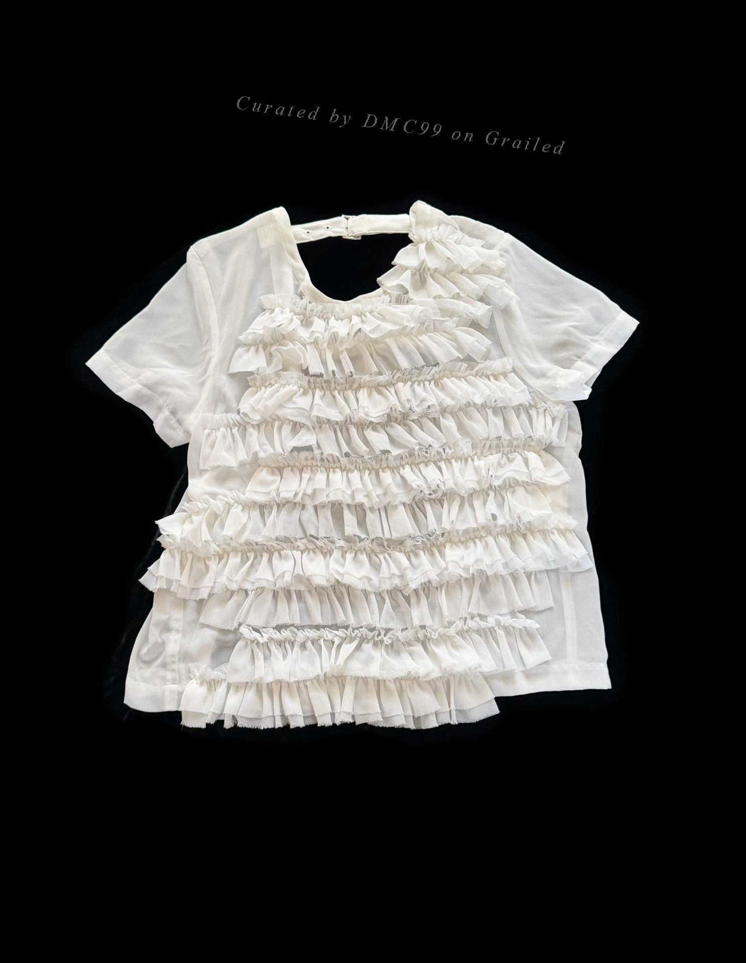 Rei Kawakubo Comme des Garçons 2014 Mainline Pleated Short-Sleeve Top Size S / US 4 / IT 40 - 1 Thumbnail