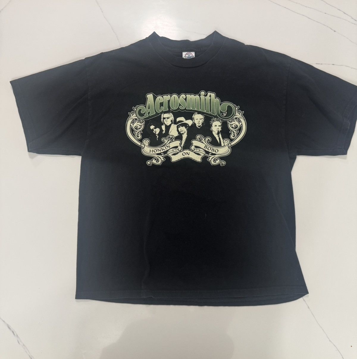 Delta Vintage Aerosmith “Honkin’ on Bobo” Band Tee 🎸 Size US XL / EU 56 / 4 - 2 Thumbnail