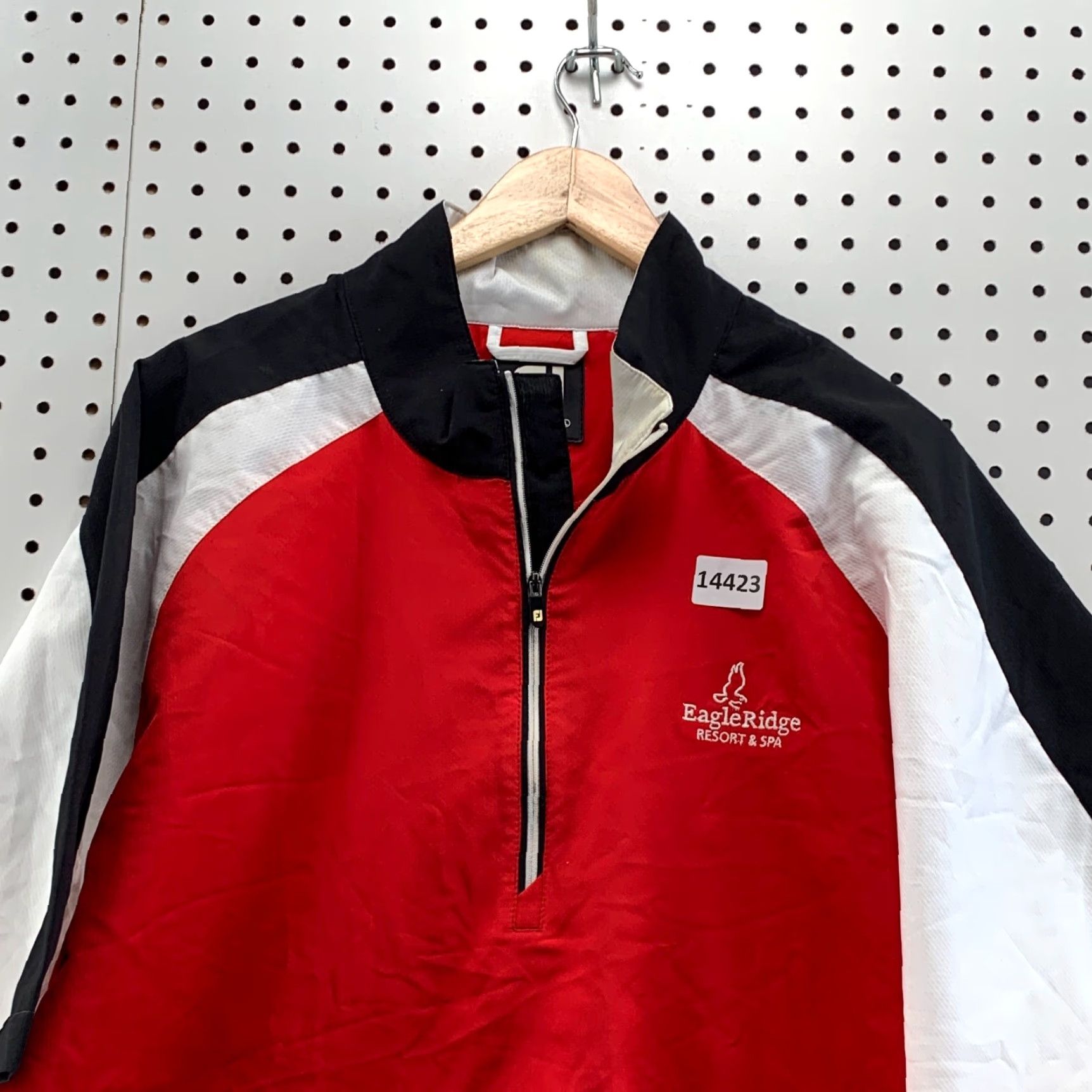 Footjoy Footjoy Golf 1/4 Zip Pullover Windbreaker Red Black Short Sleeve Mens L Jacket Size US L / EU 52-54 / 3 - 2 Thumbnail