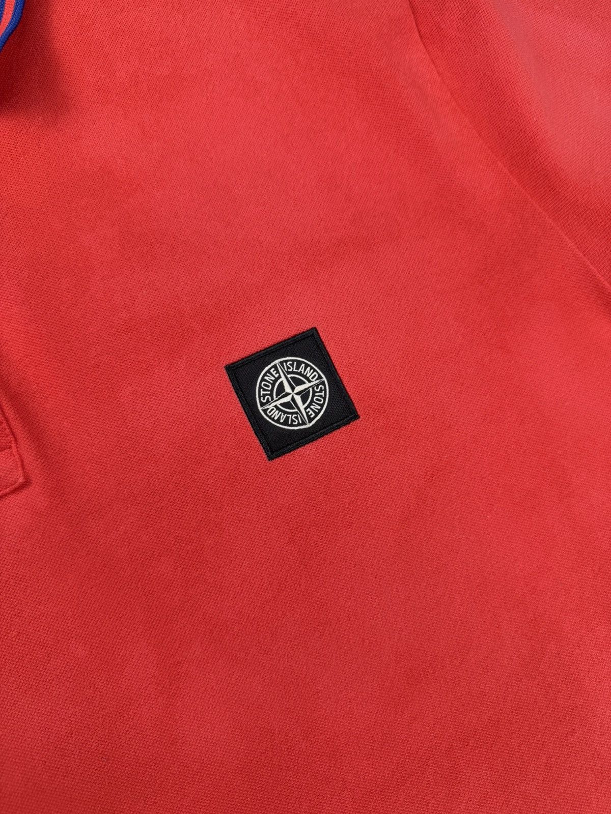 Stone Island Stone Island Slim Fit Polo Red Custom Bleach Wash 3XL Size US XXL / EU 58 / 5 - 7 Thumbnail