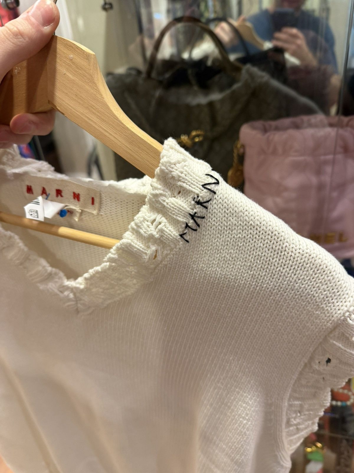 Marni Marni Destroyed Knit Cotton Vest - White Size US L / EU 52-54 / 3 - 4 Thumbnail