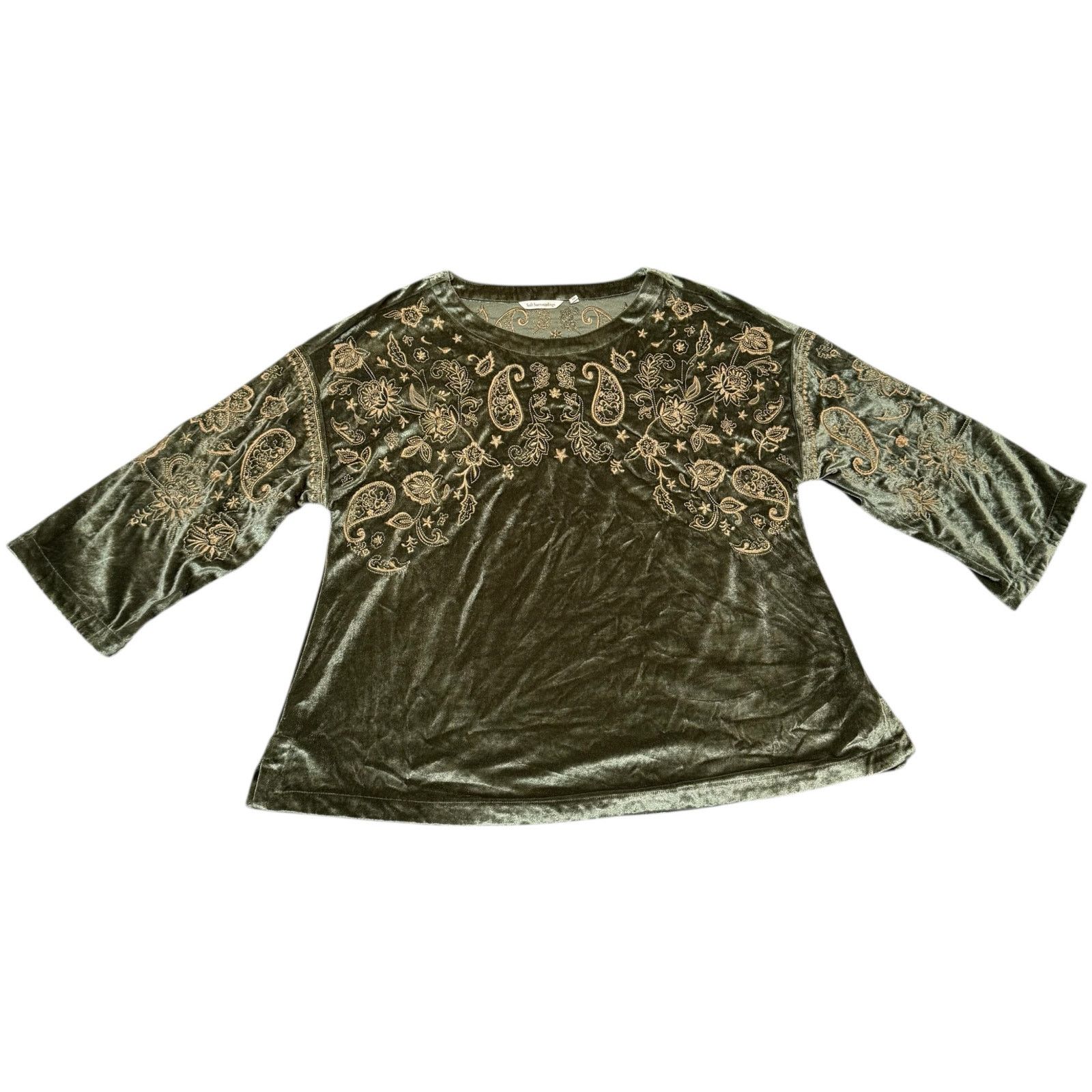 Other Soft Surroundings Helena Tunic Embroidered Velvet Top PXL Size XL / US 12-14 / IT 48-50 - 1 Thumbnail