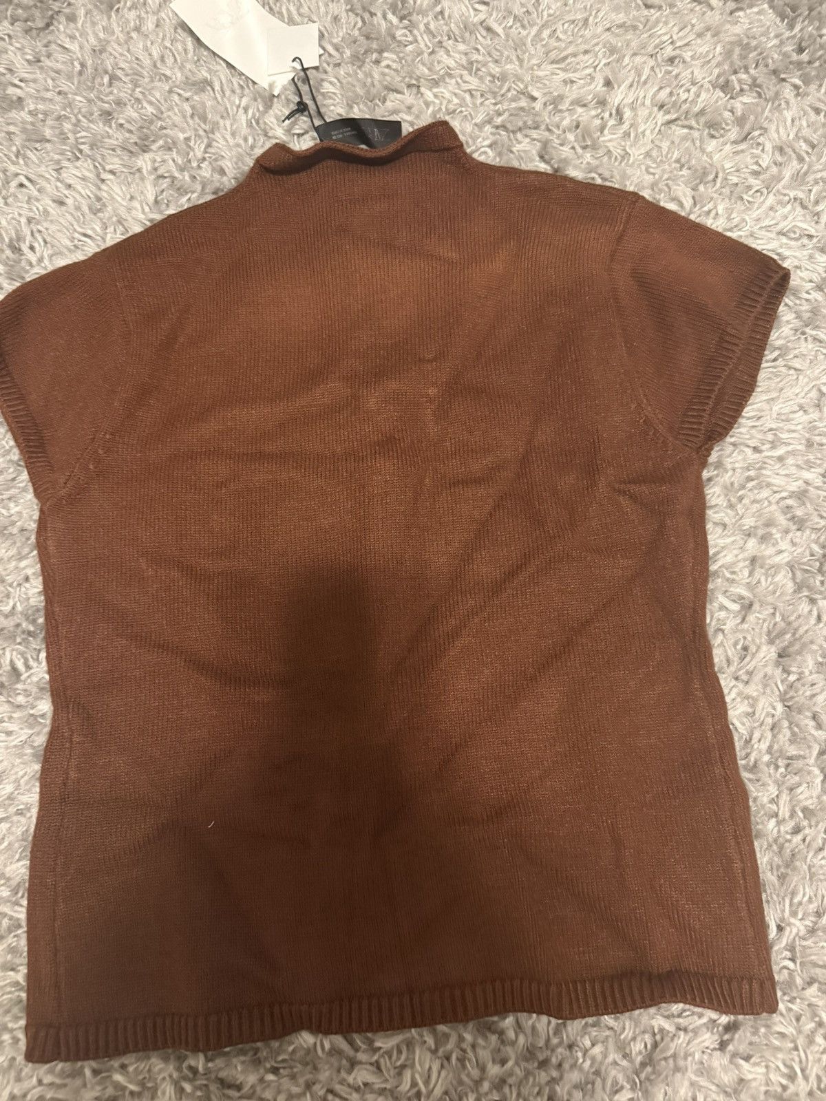Zara Zara Brown Knit Button-Front Mock Neck Cardigan Sweater L Size L / US 10 / IT 46 - 7 Thumbnail