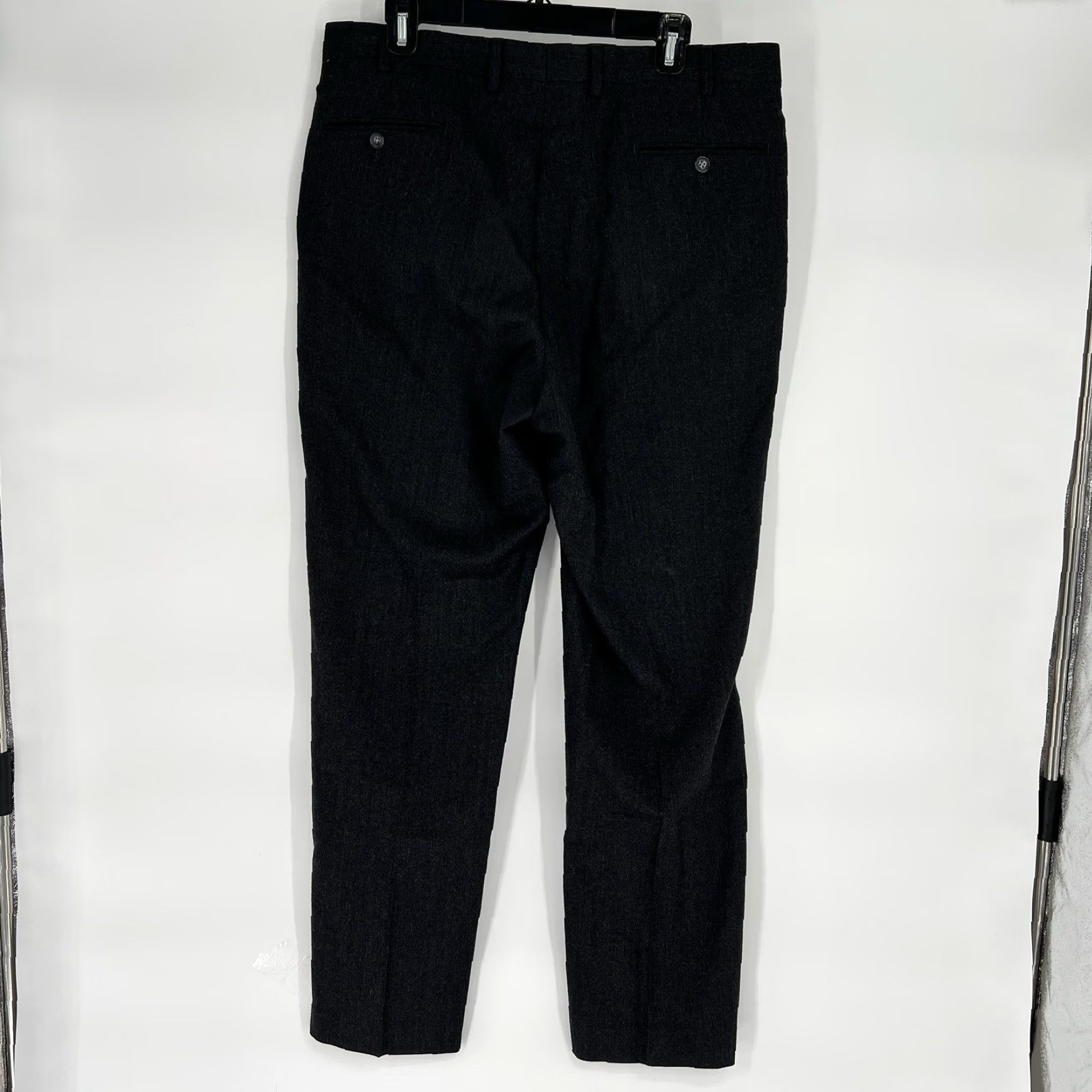 Ralph Lauren Lauren Ralph Lauren Dress Pants Mens 35x31 Charcoal Gray 100% Wool Slim Flat Front Zip Inseam 31 in Regular Color Gray Mens Dress Pants Size US 35 - 3 Thumbnail