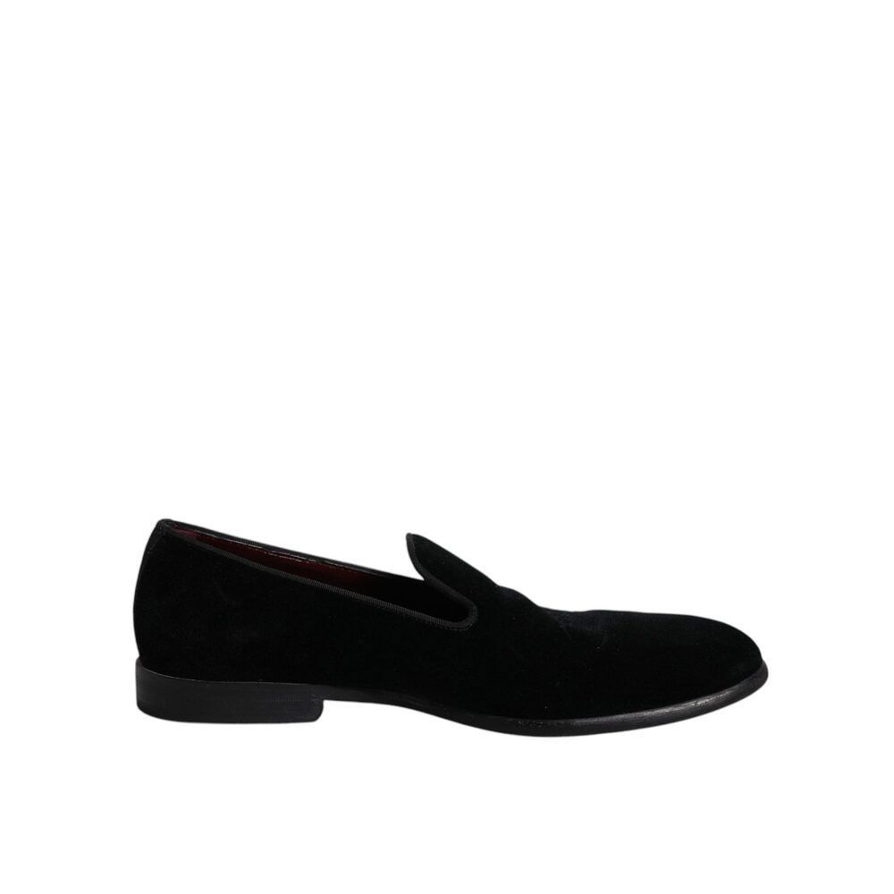 Dolce & Gabbana Dolce & Gabbana Black Velvet Loafers Formal Men Dress Shoes Size US 9 / EU 42 - 7 Thumbnail