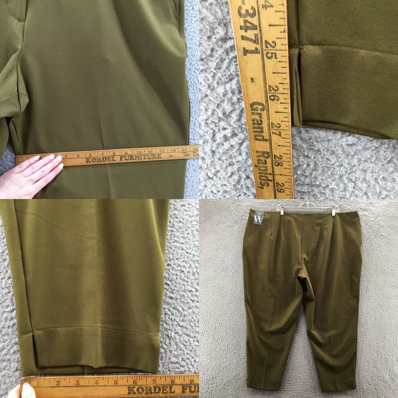 Worthington Worthington Straight Leg Ankle Pants Womens 24W Green Hi-Rise NEW Pants Womens 24W Green Hi-Rise NEW Size 42" / US 20 - 8 Thumbnail