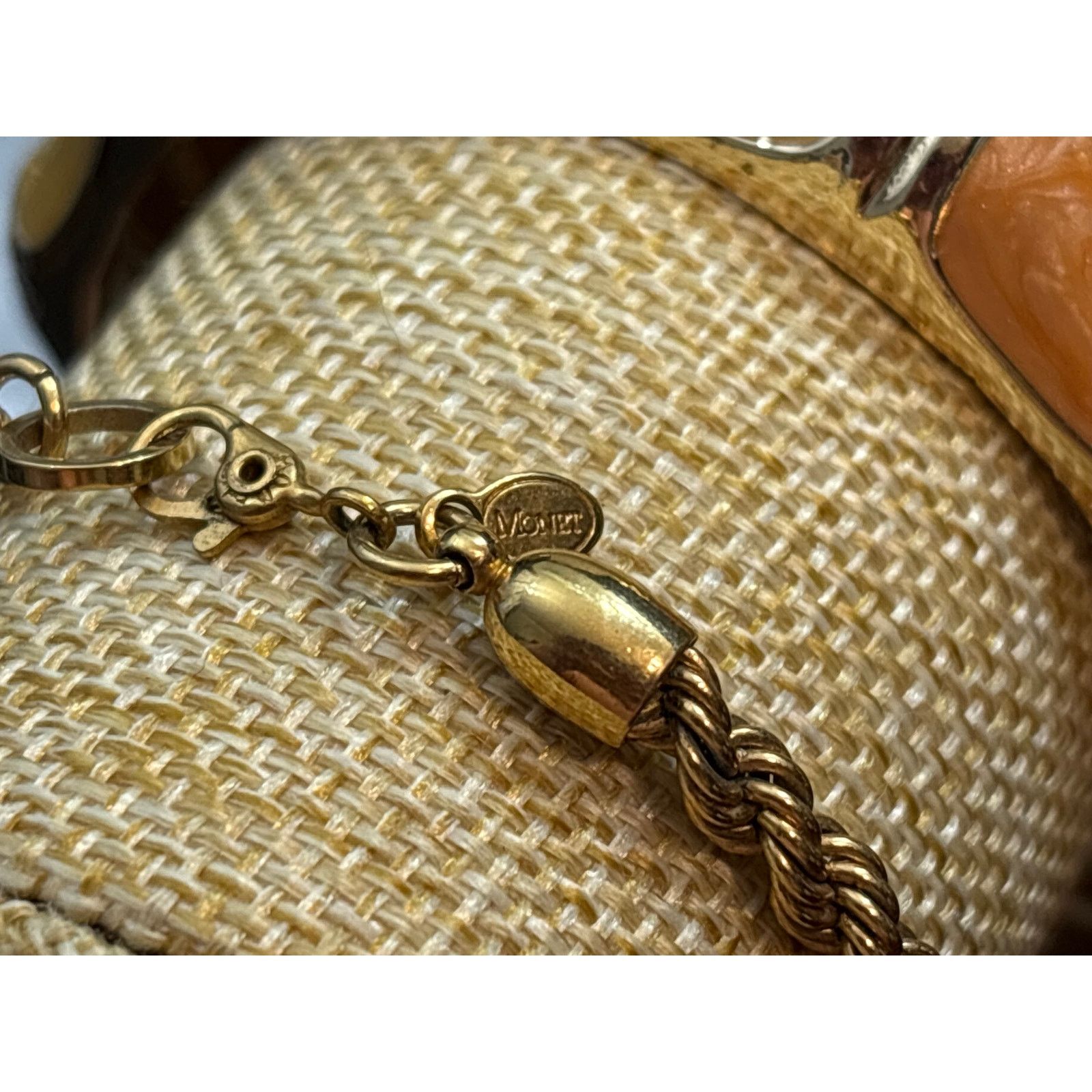 Monet Vintage Monet Gold Tone Rope Chain Necklace 17 Inch Signed Size ONE SIZE - 3 Thumbnail