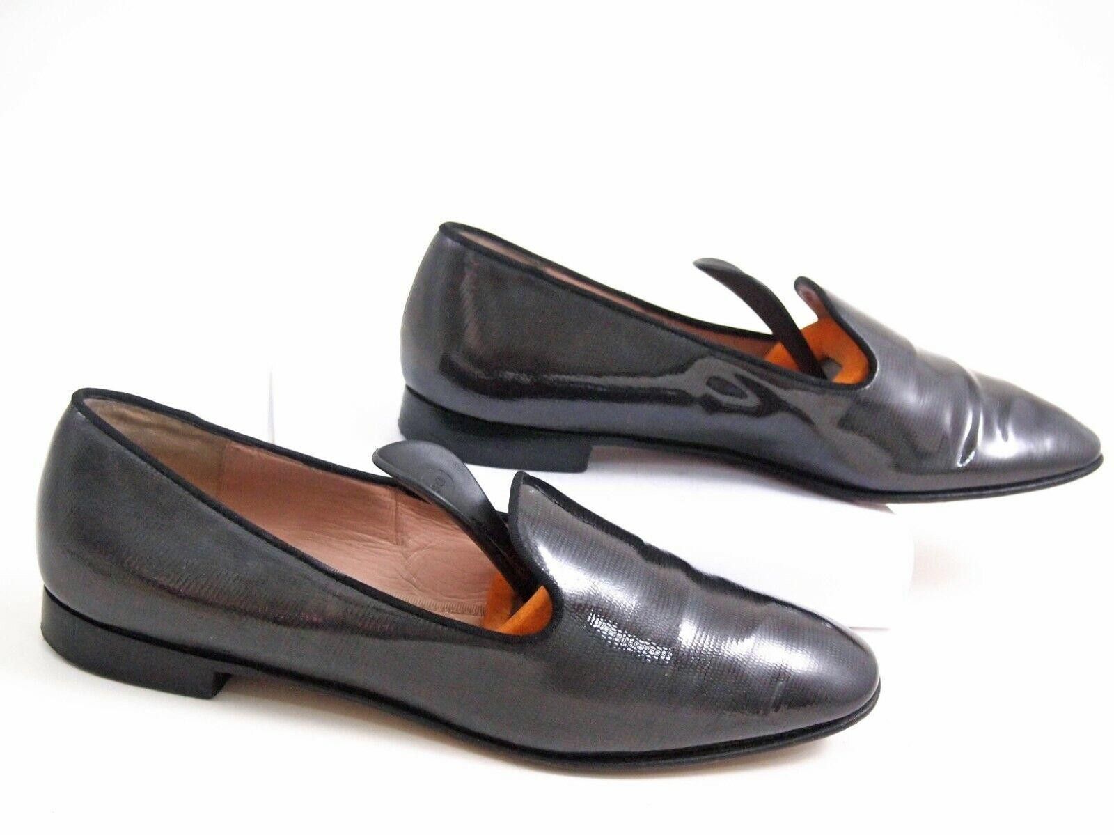 Giorgio Armani Giorgio Armani Loafers Metallic Gray Pat Leather EU 36 US 6 Size US 6 / IT 36 - 2 Thumbnail