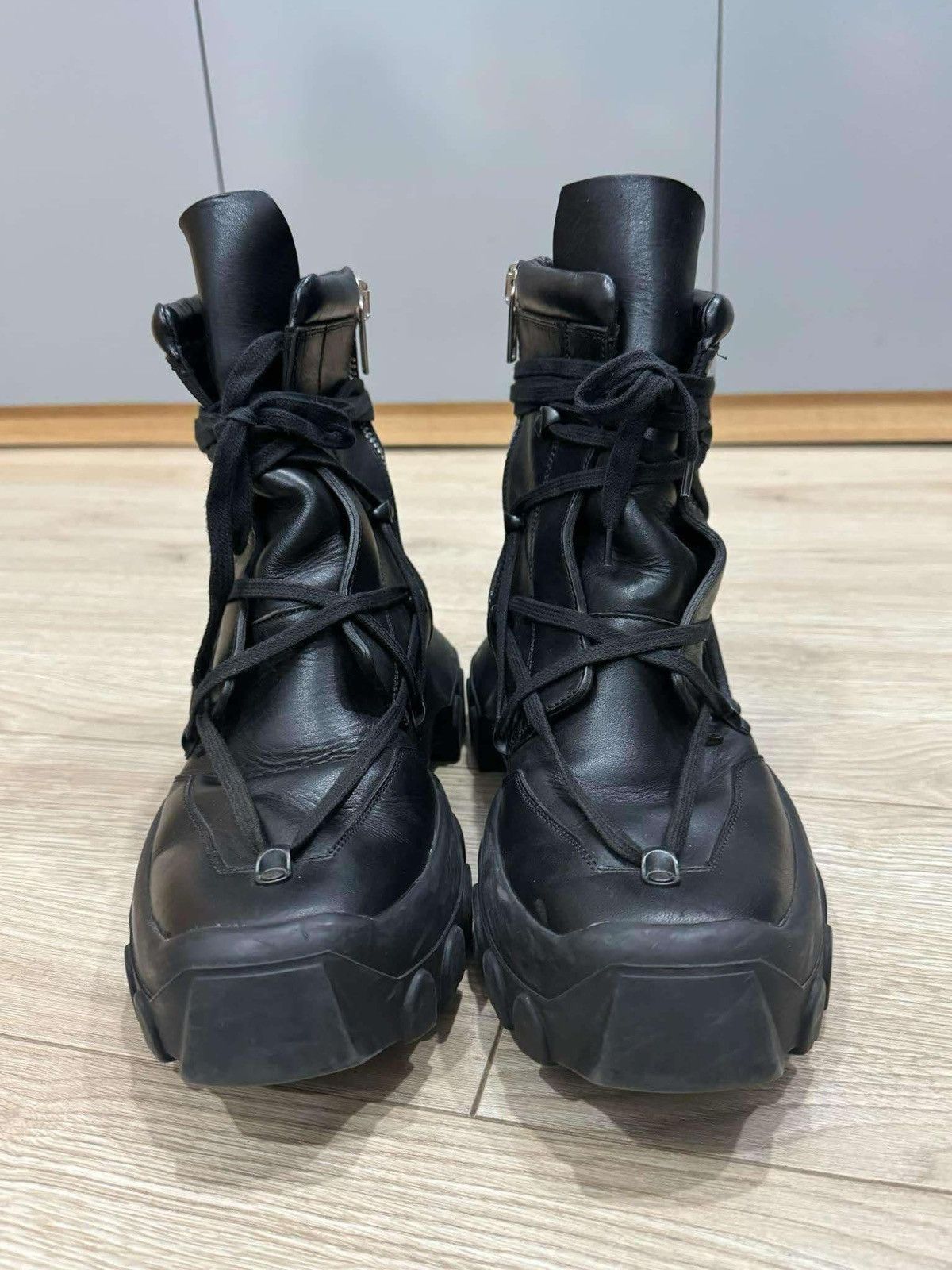Rick Owens RICK OWENS SS18 DIRT PENTAGRAM TRACTOR BOOTS | Grailed