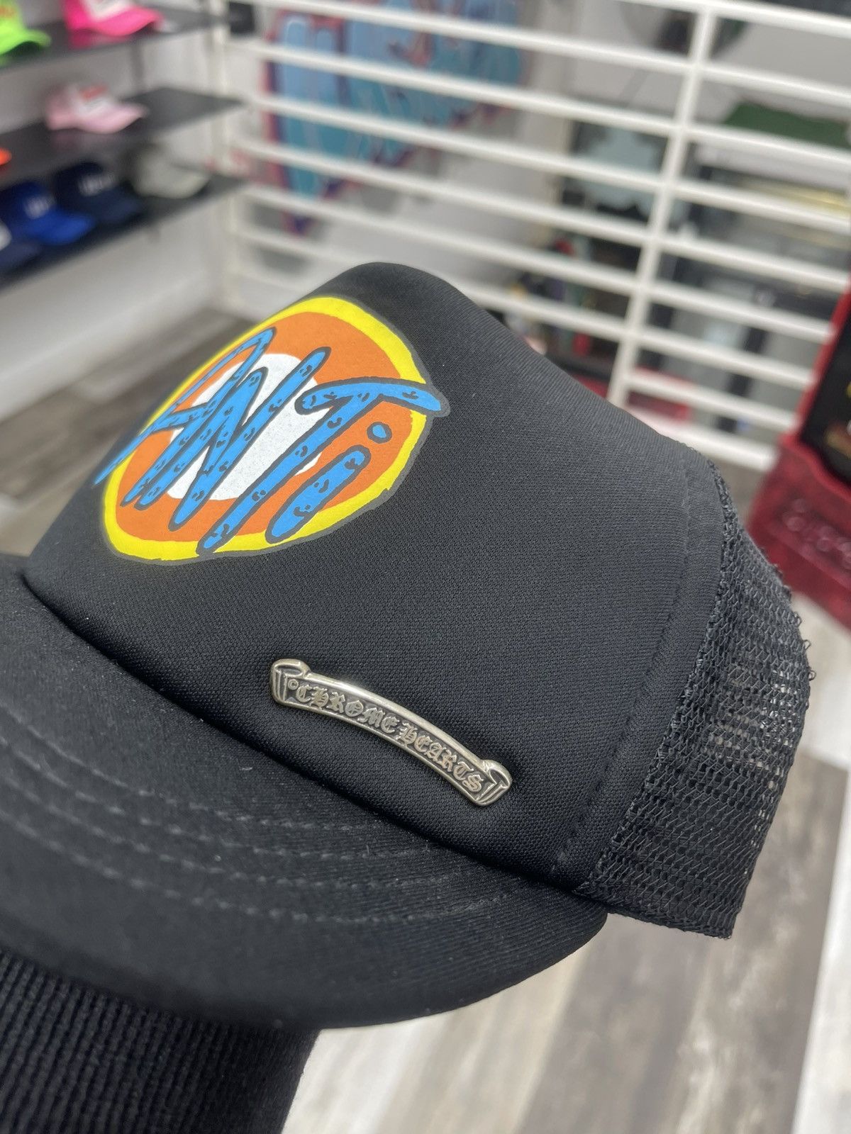 Chrome Hearts Chrome Hearts Sex Records trucker hat “Anti” Size 30 - 3 Thumbnail
