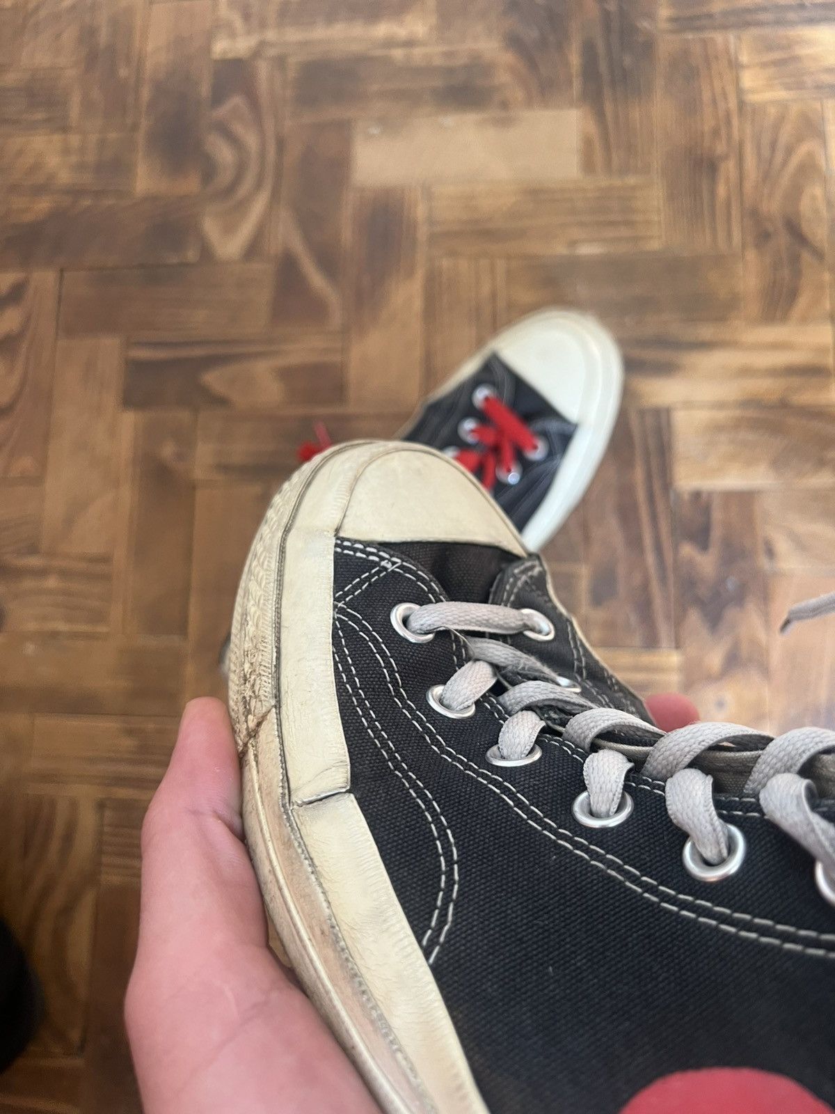 Comme des Garcons PLAY × Converse Converse play hi top come des Garson Size US 10 / EU 43 - 6 Thumbnail