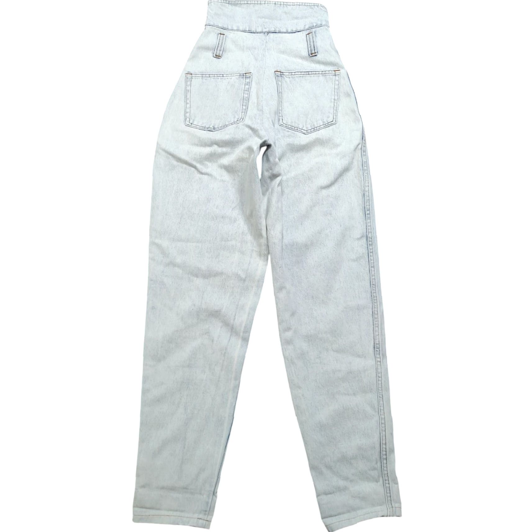 Vintage VINTAGE Buzios No Problem Jeans Women 26 Denim High Rise Light Wash 80s 90s Paperbag Theme Boys/Girls? Size 26" / US 2 / IT 38 - 2 Thumbnail